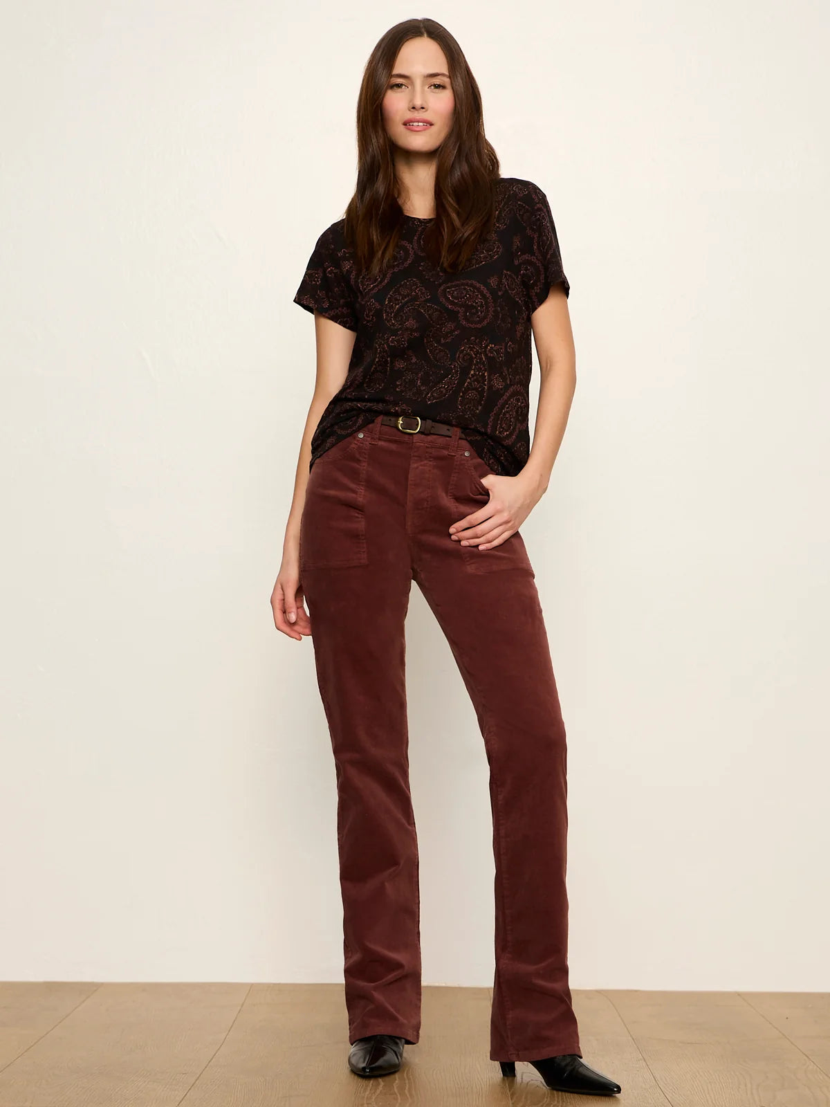 Sanctuary Perfect Tee - Cocoa Paisley