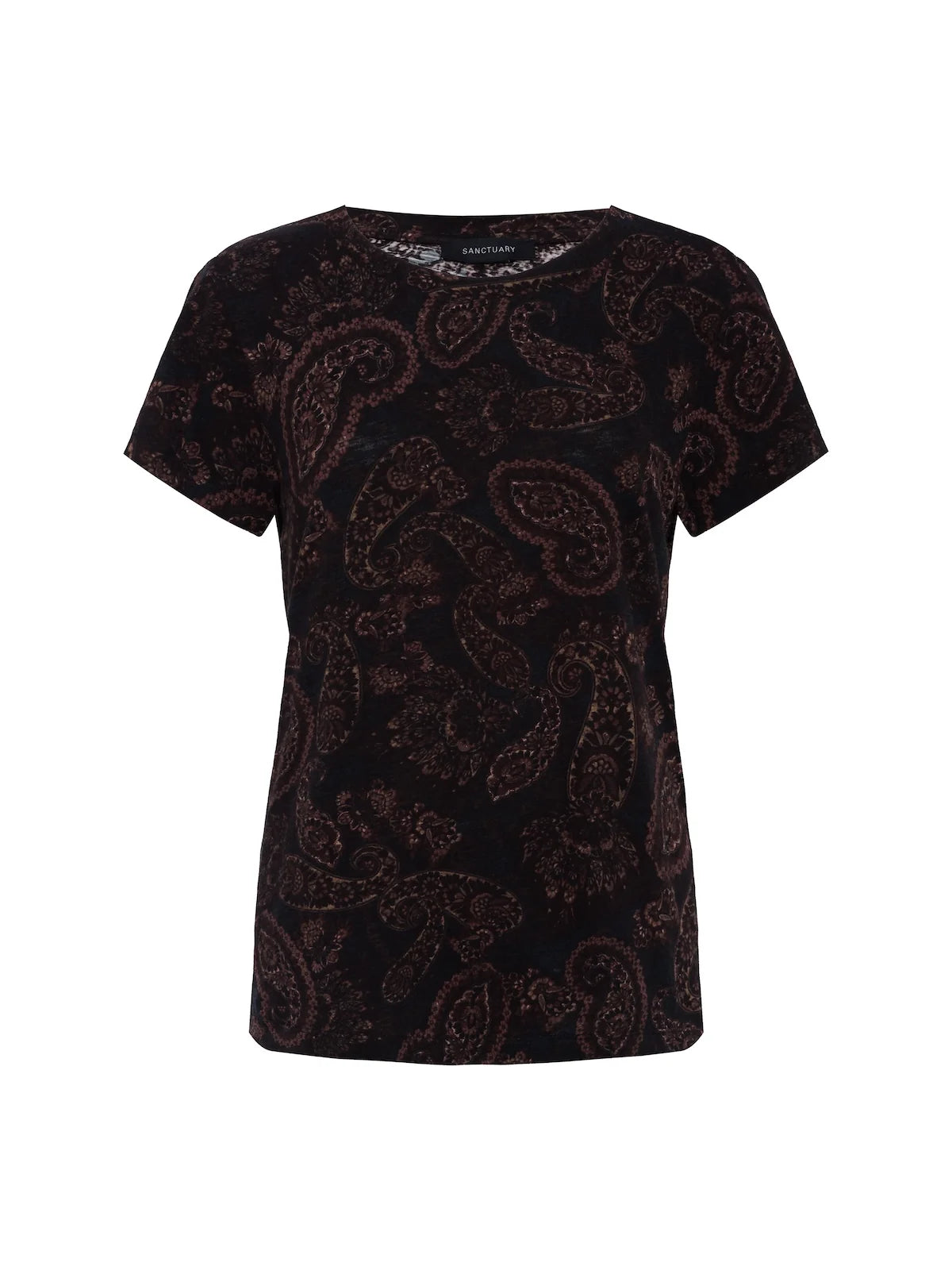 Sanctuary Perfect Tee - Cocoa Paisley