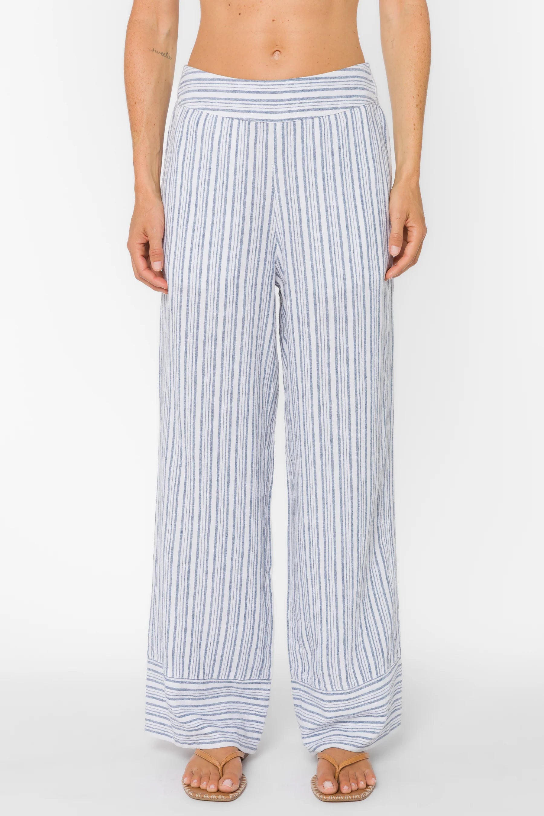 Velvet Heart Dana Pant - Washed Blue Stripe