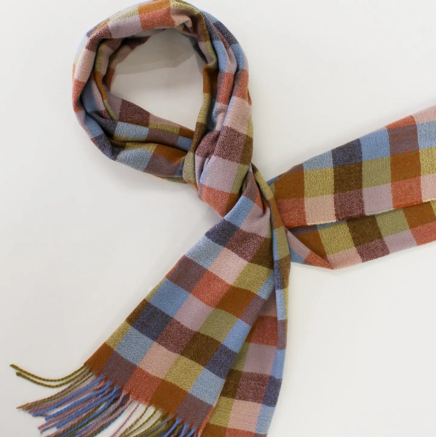 La-a Sole Daphne Winter Scarf - Blue & Tan