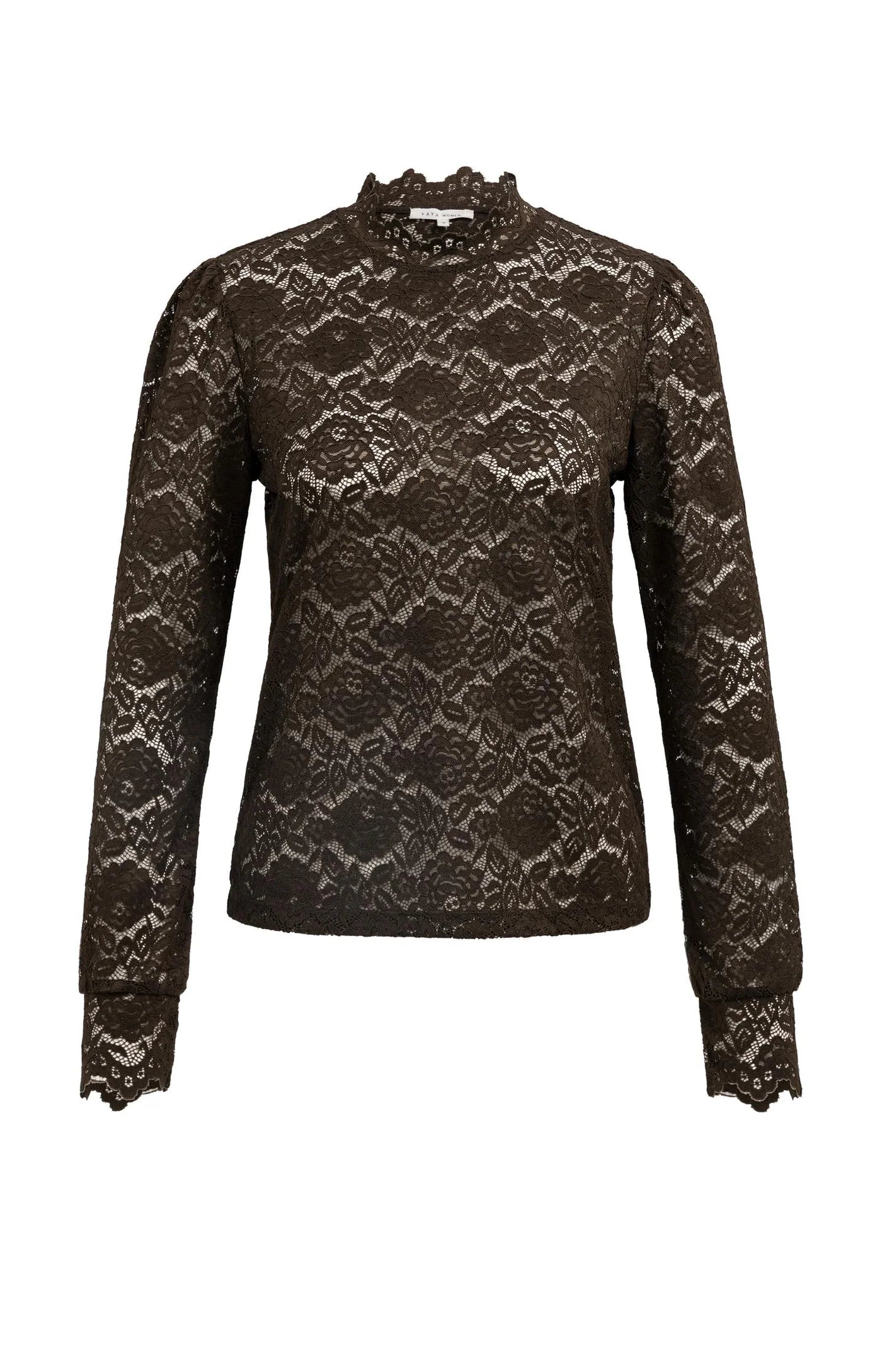 Yaya Lace Top - Delicioso Brown