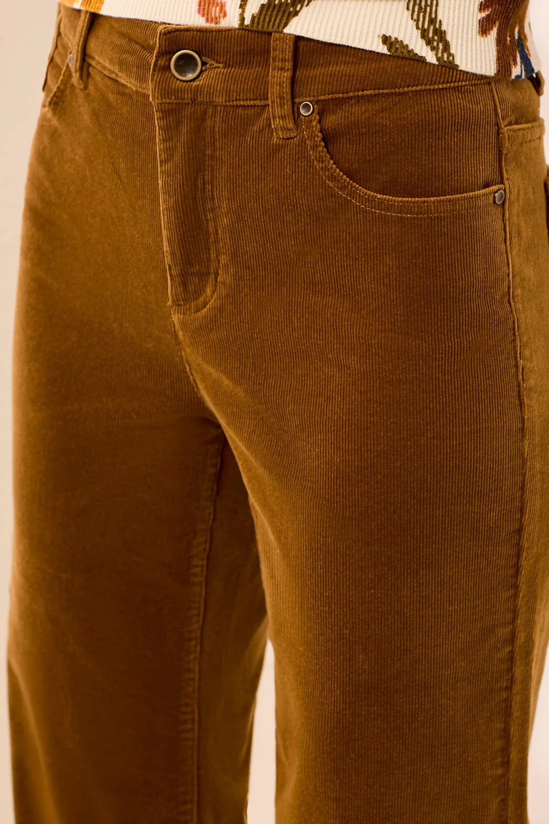 Tribal 5 Pocket Cord - Dull Gold