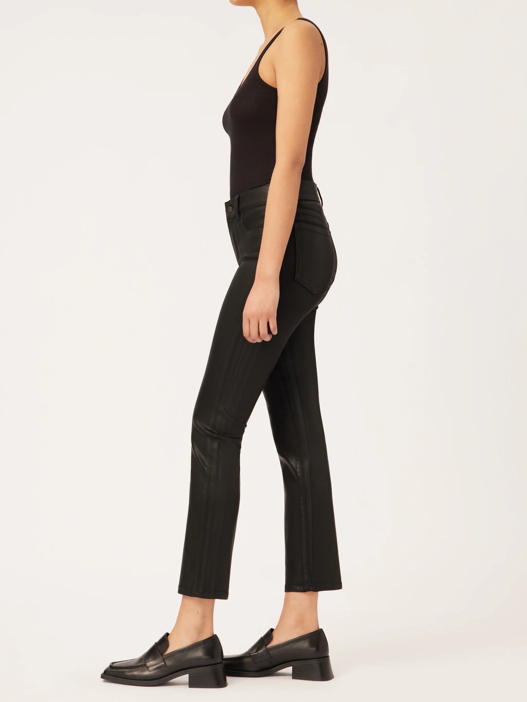 DL1961 Mara Straight - Black Coated Clothing - Bottoms - Denim - Premium by DL1961 | Grace the Boutique