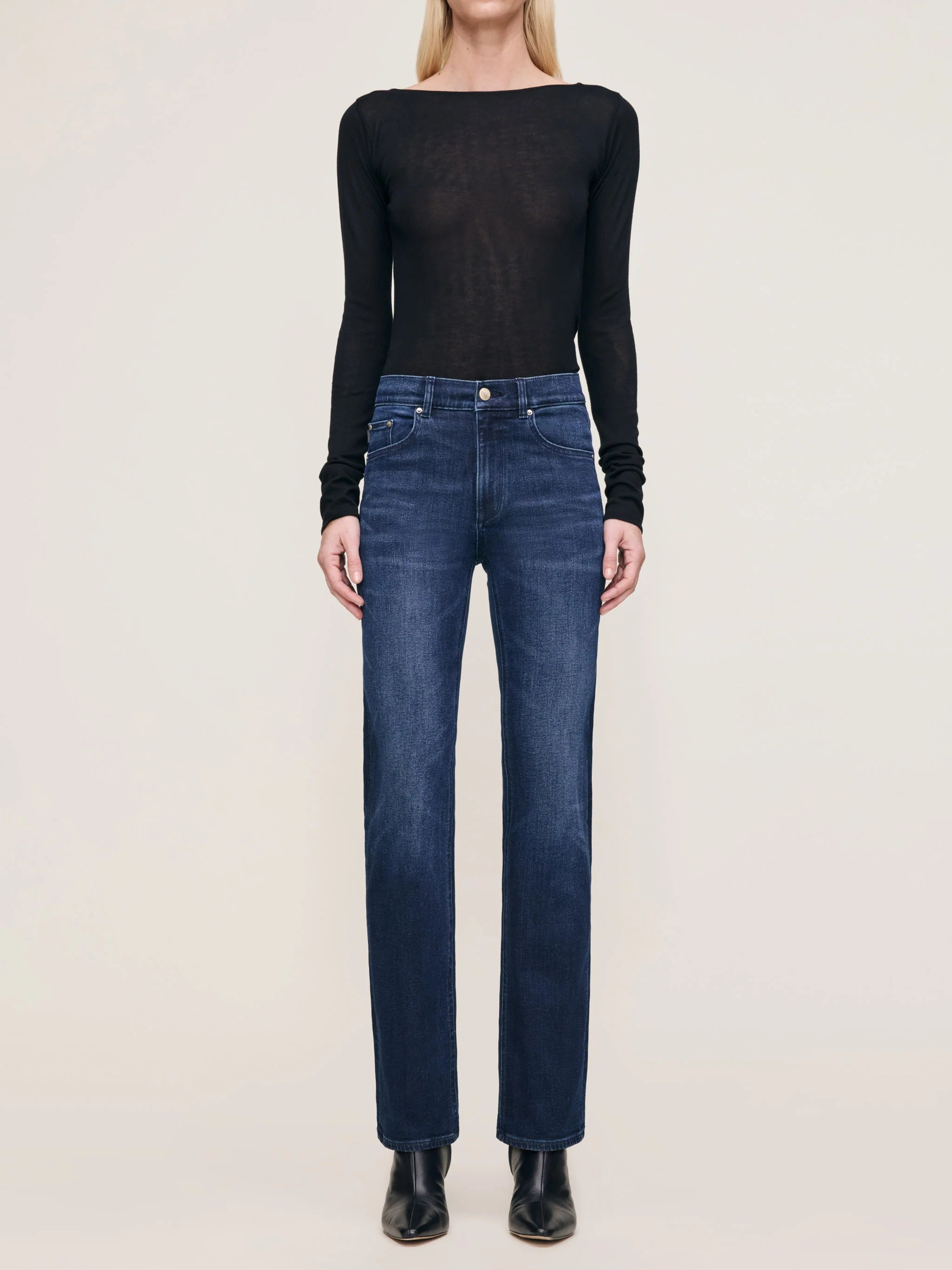 DL1961 Patti Straight High Rise 31” - Blue Cave