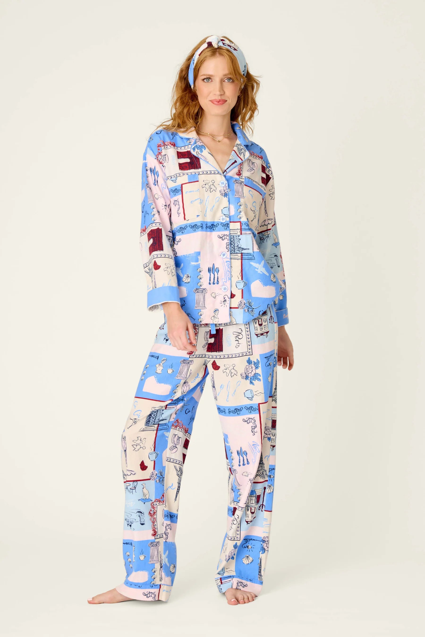 PJ Salvage Flannel PJ Set - Bonjour