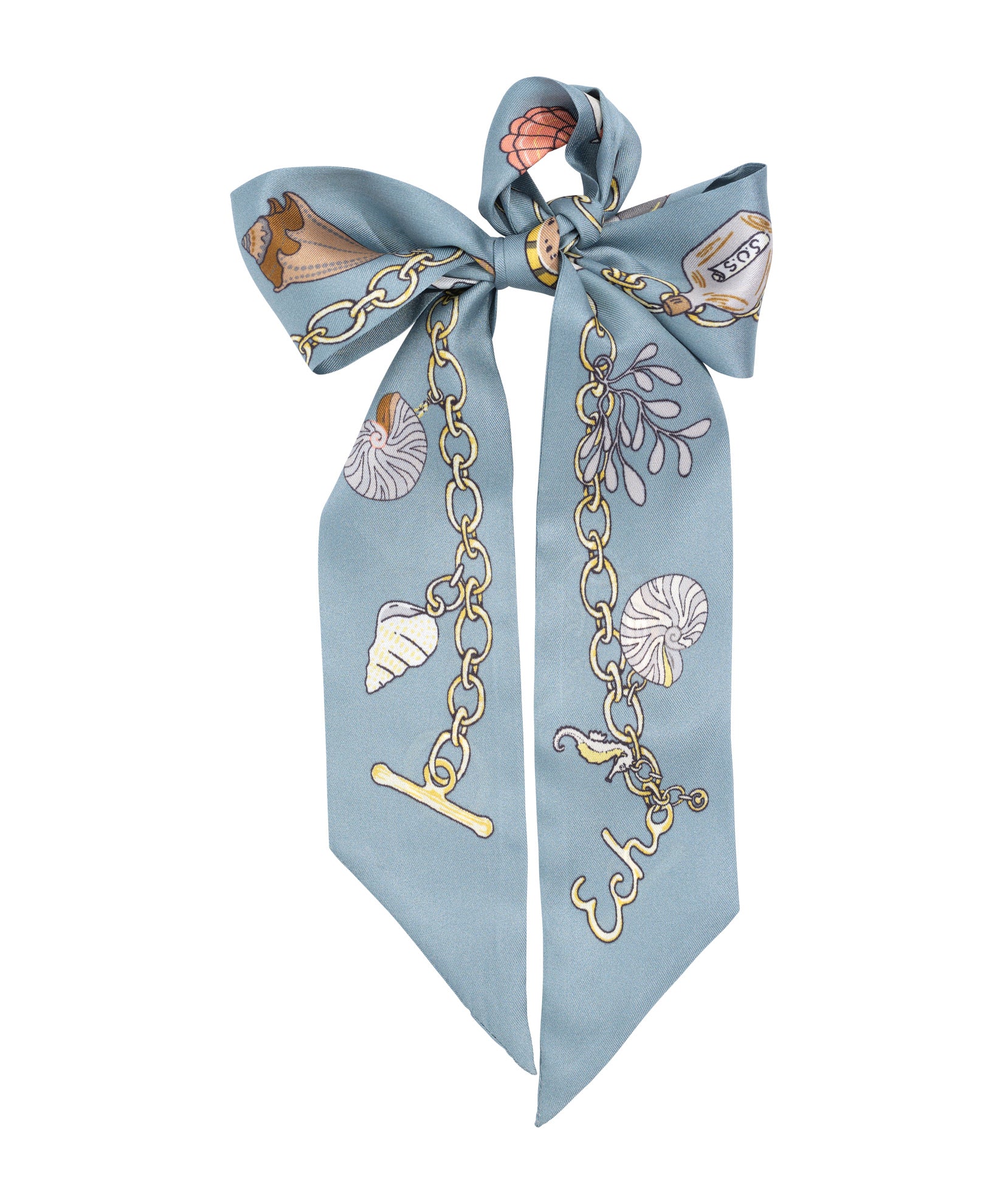 Echo Charmed Life Silk Ribbon Scarf - Blue Shadow