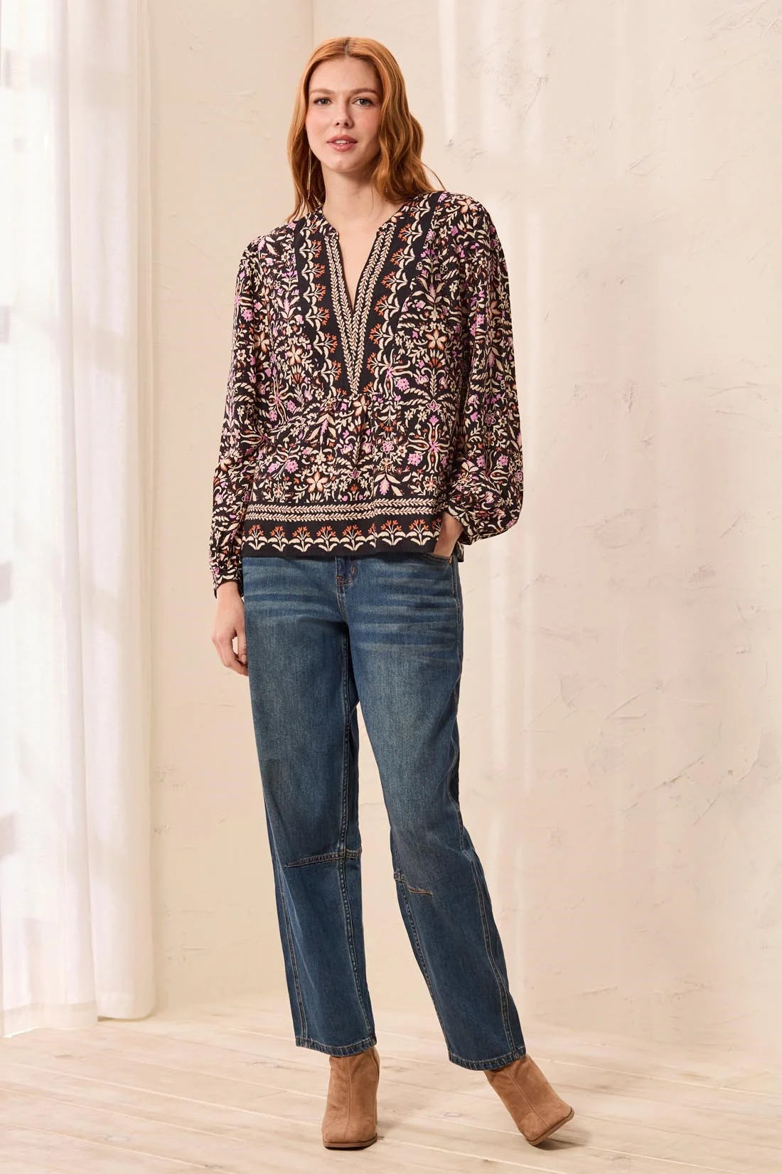 Tribal Eloise Blouse - Black