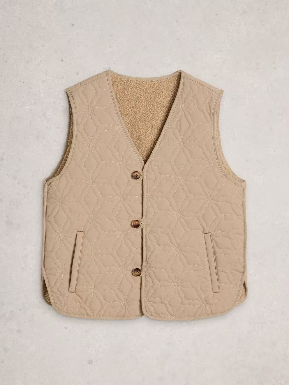 White Stuff Emery Vest - Light Natural