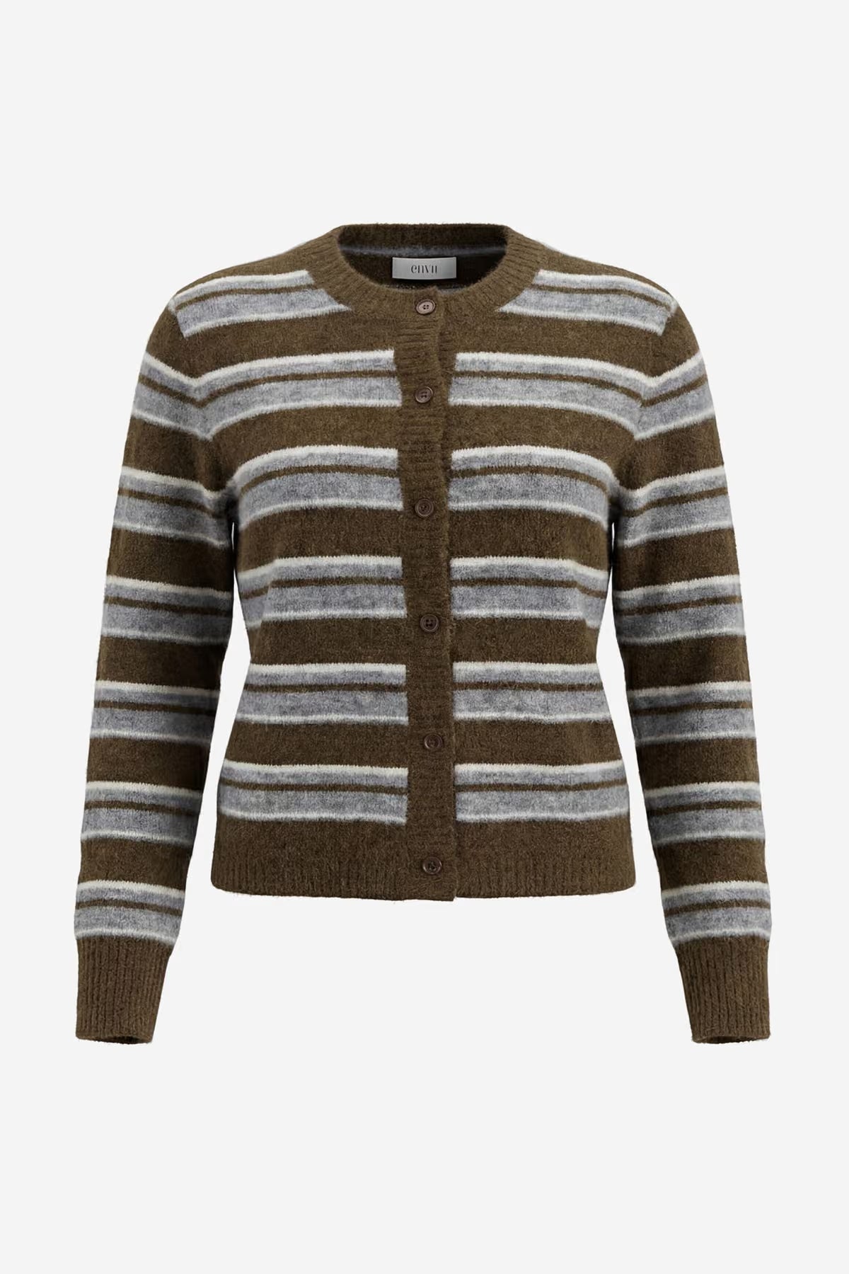 Envii Nada Cardigan - Olive Stripe