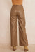 Entro Faux Leather Pant - Brown Clothing - Bottoms - Pants - Casual by Entro | Grace the Boutique