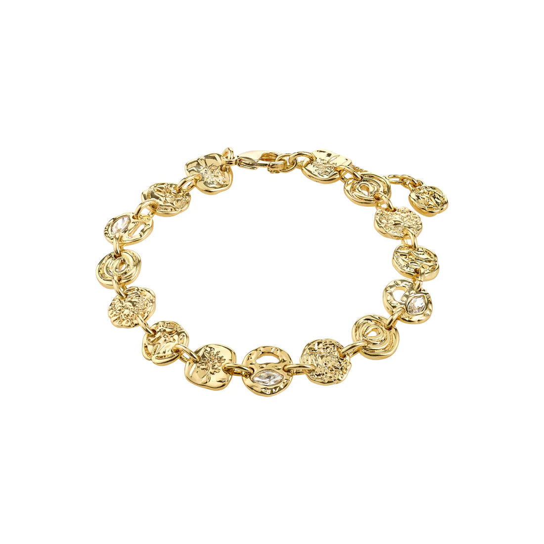Pilgrim Fire Bracelet - Gold/Crystal