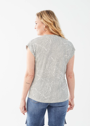 FDJ Cap Sleeve V-Neck - Fern Clothing - Tops - Shirts - SS Knits by French Dressing Jeans | Grace the Boutique