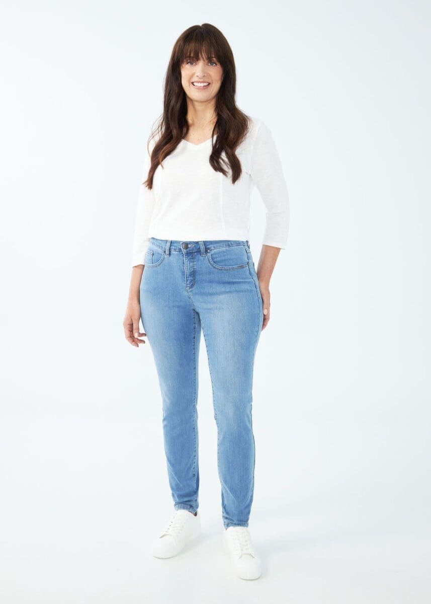 FDJ Cool Max Olivia Slim Leg chambray Clothing - Bottoms - Denim by French Dressing Jeans | Grace the Boutique