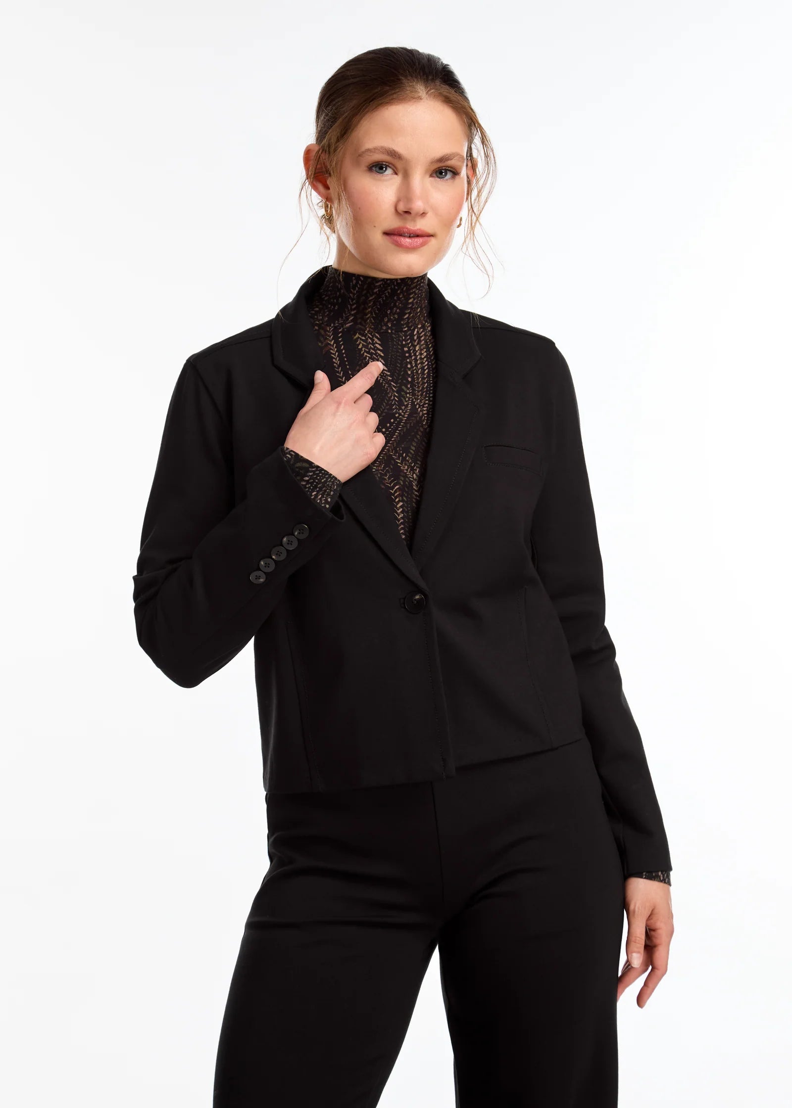 FDJ Cropped Blazer - Black