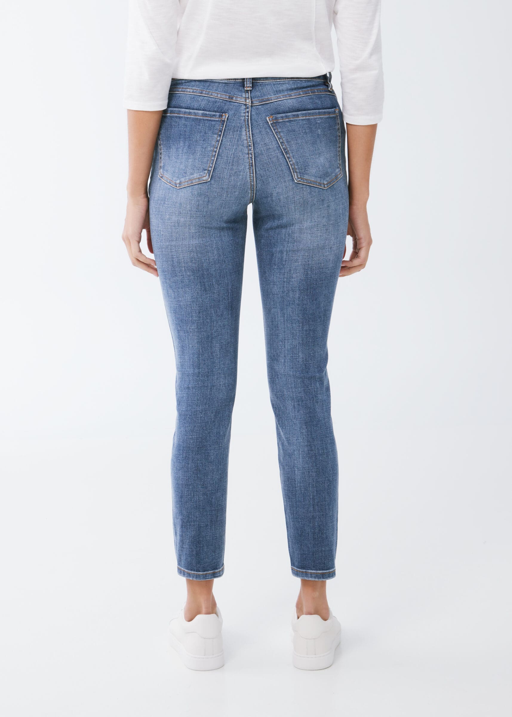 FDJ Crosshatch Olivia Slim Ankle - Medium Wash Clothing - Bottoms - Denim - Opening by French Dressing Jeans | Grace the Boutique