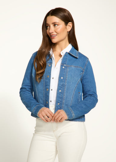 FDJ Denim Jacket - Medium Blue Clothing - Outerwear - Jackets by French Dressing Jeans | Grace the Boutique