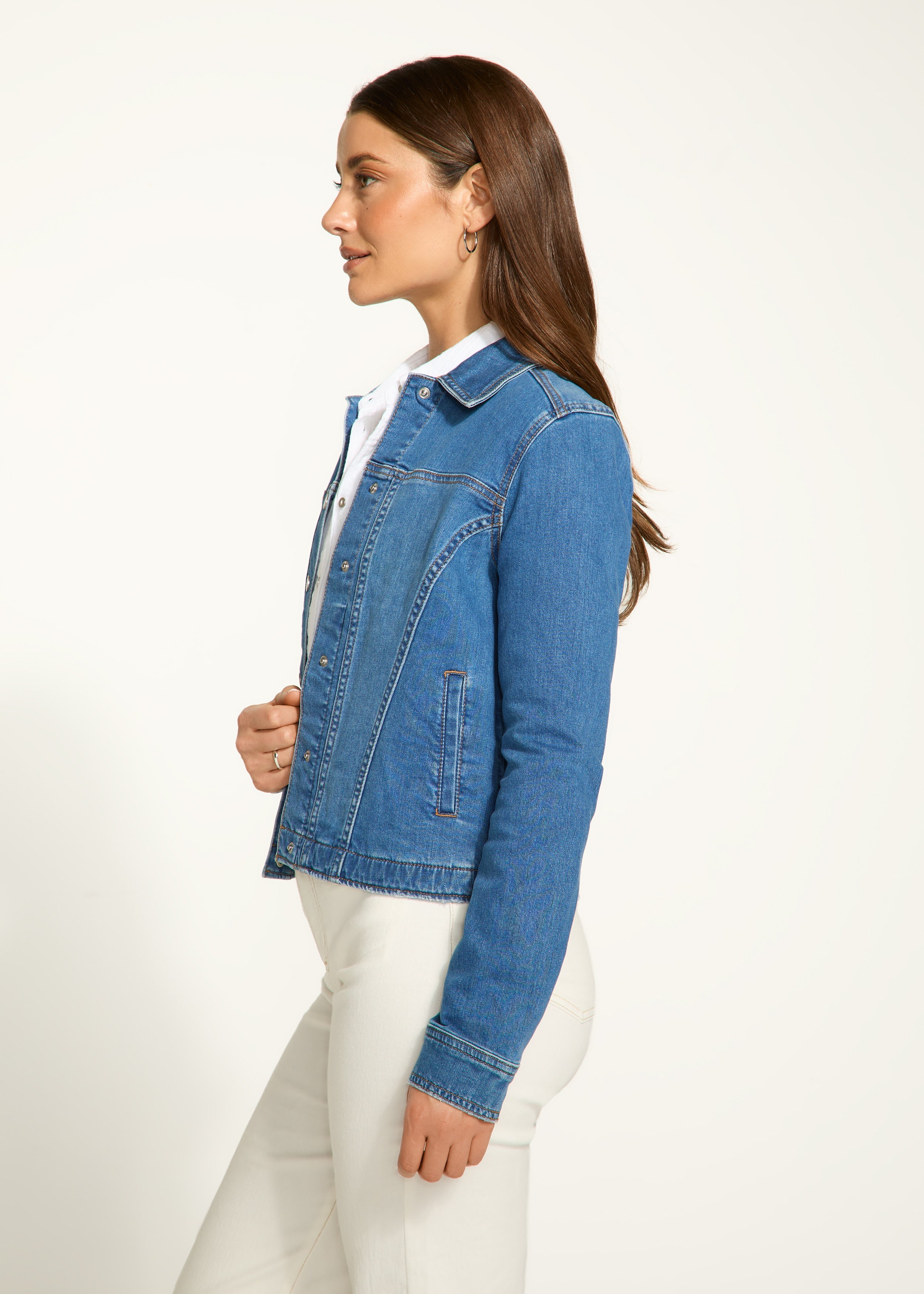 FDJ Denim Jacket - Medium Blue Clothing - Outerwear - Jackets by French Dressing Jeans | Grace the Boutique