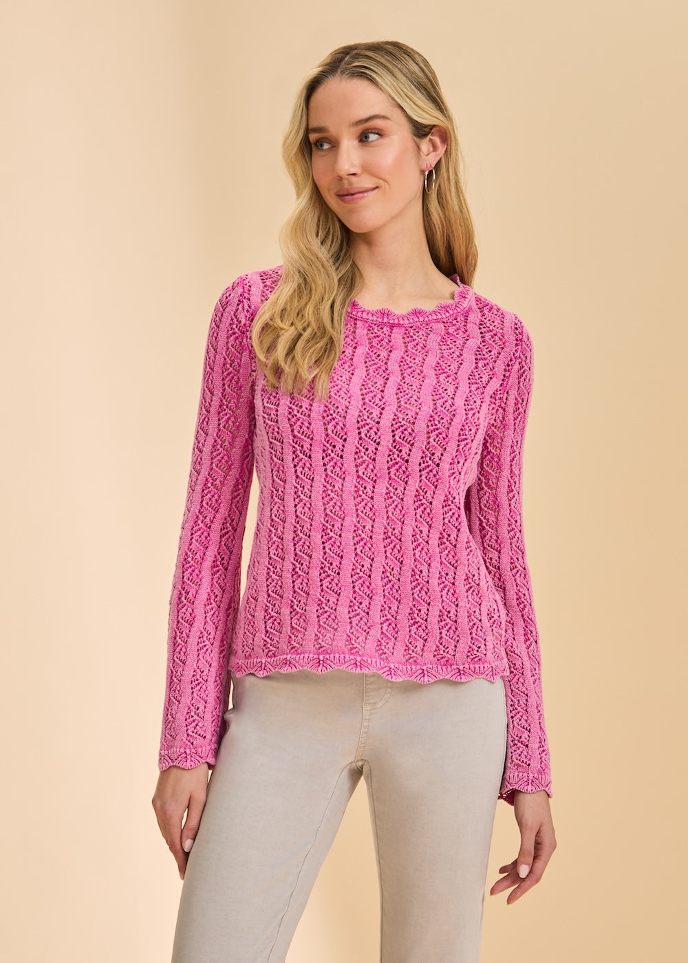 FDJ Garment Dye Sweater - Fuchsia