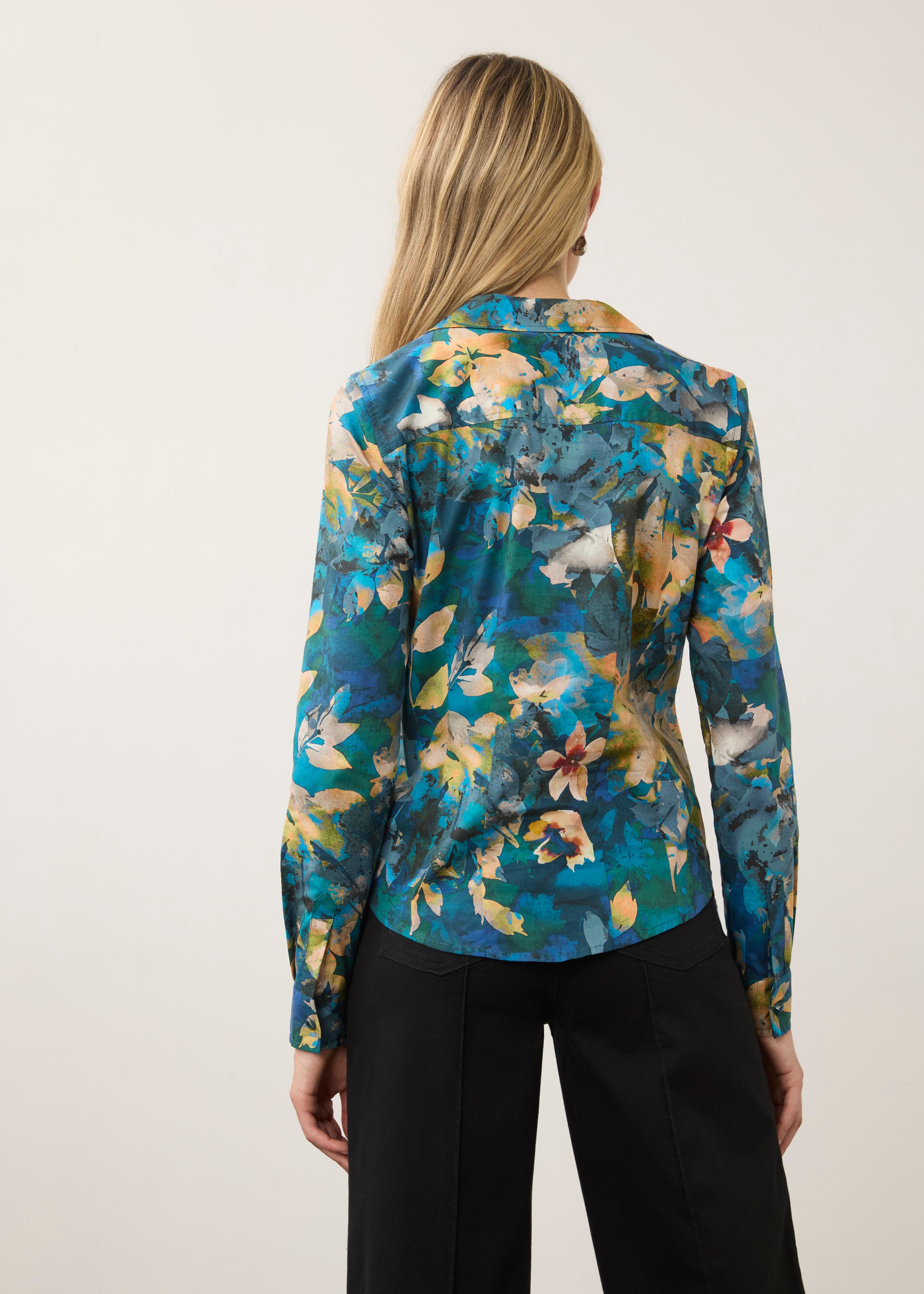 FDJ Long Sleeve Split Neck Shirt - Nocturne