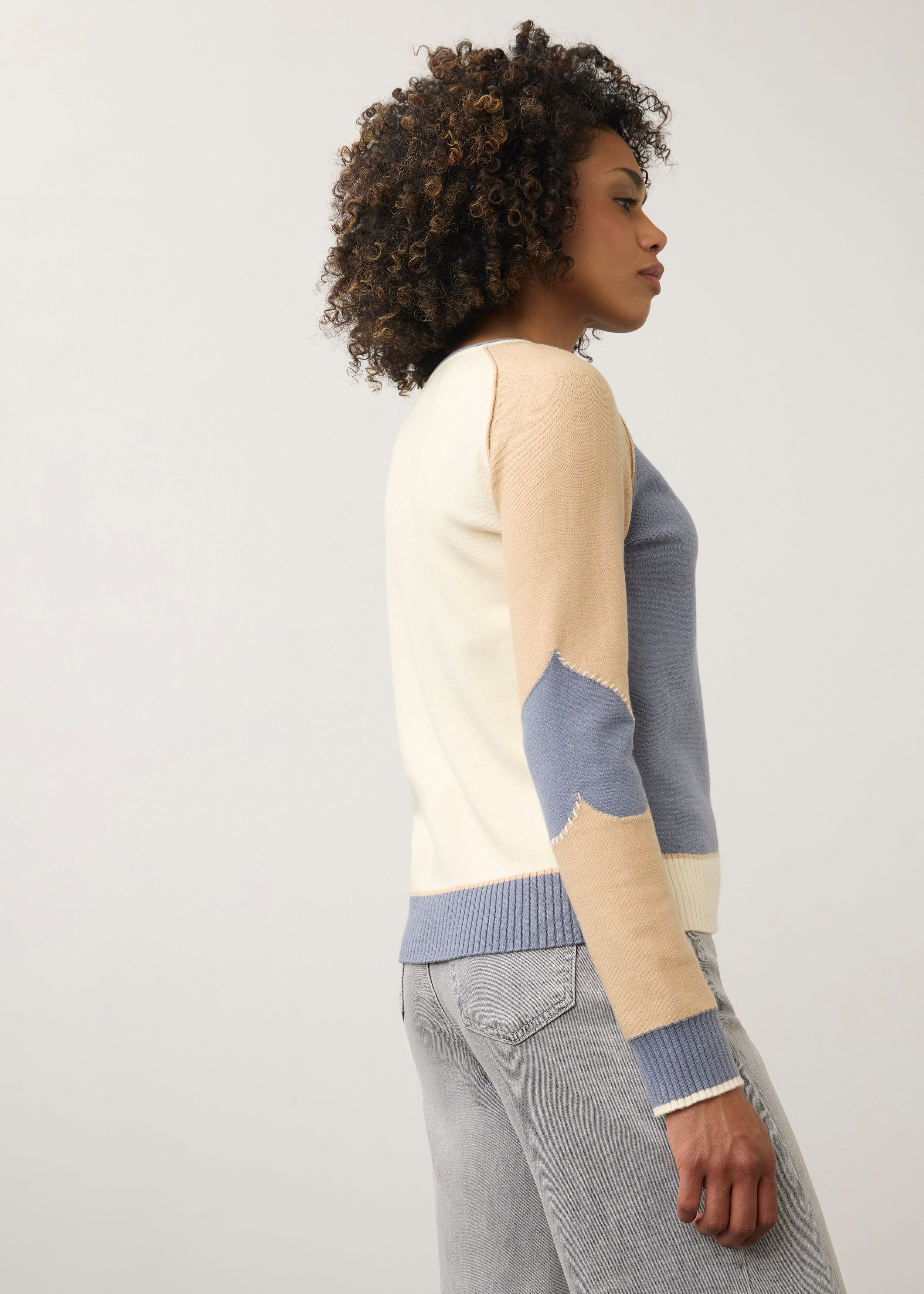 FDJ Long Sleeved Boatneck Sweater - Indigo