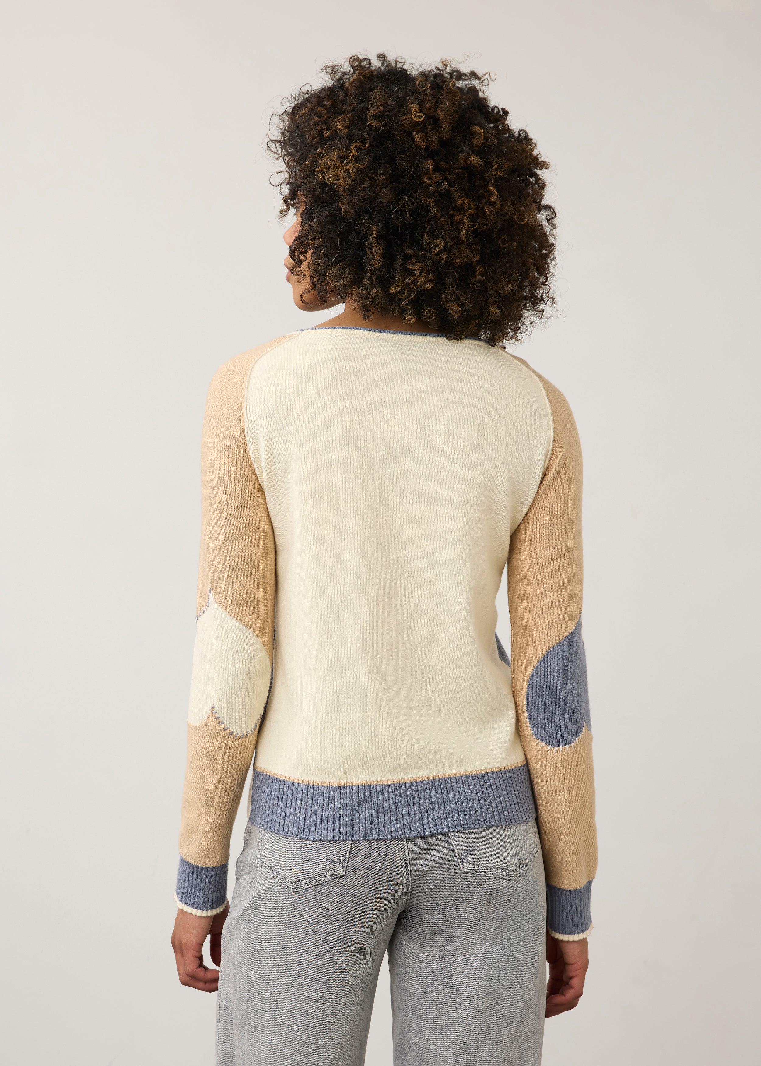 FDJ Long Sleeved Boatneck Sweater - Indigo