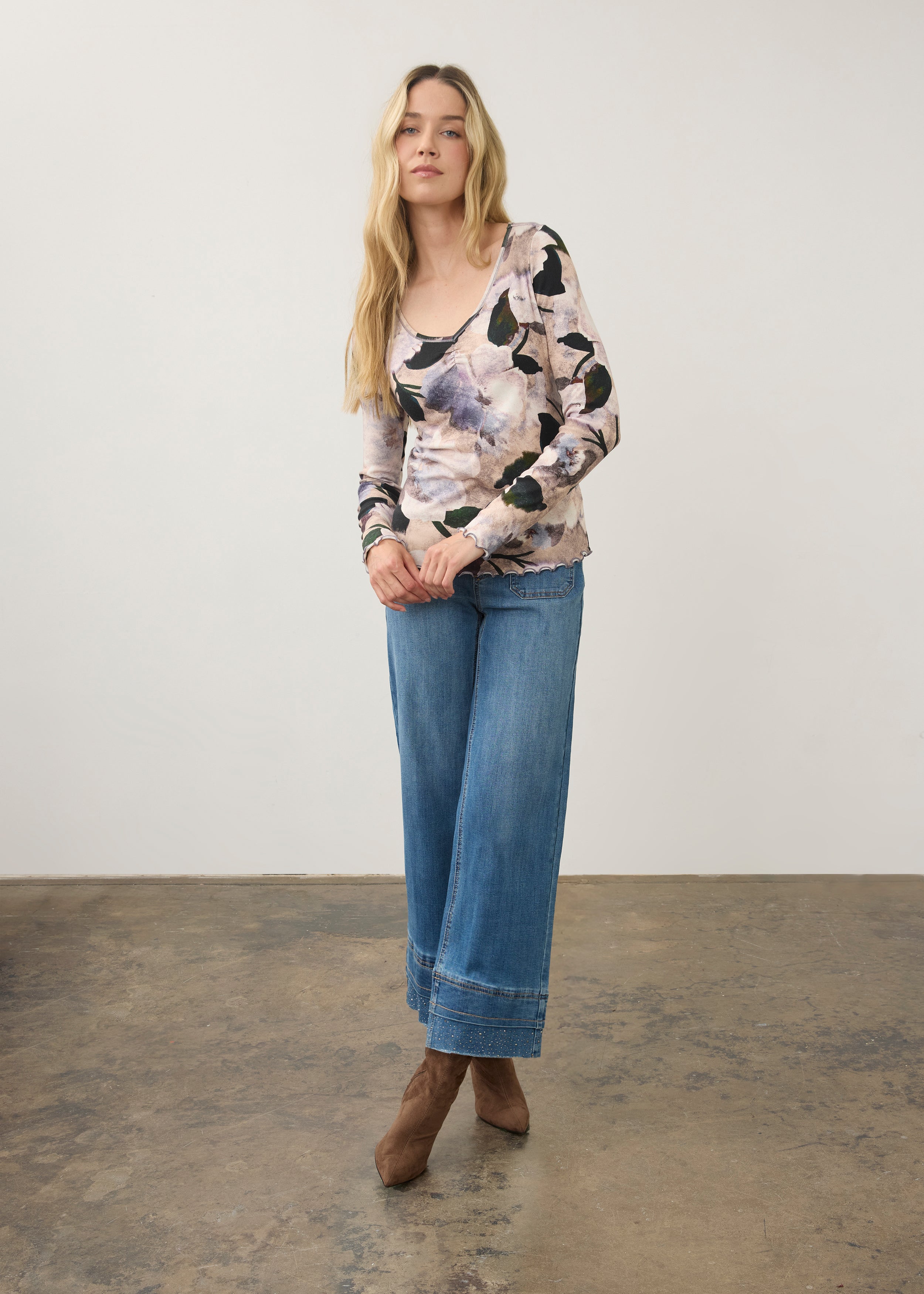 FDJ LS V Neck Top - Winter