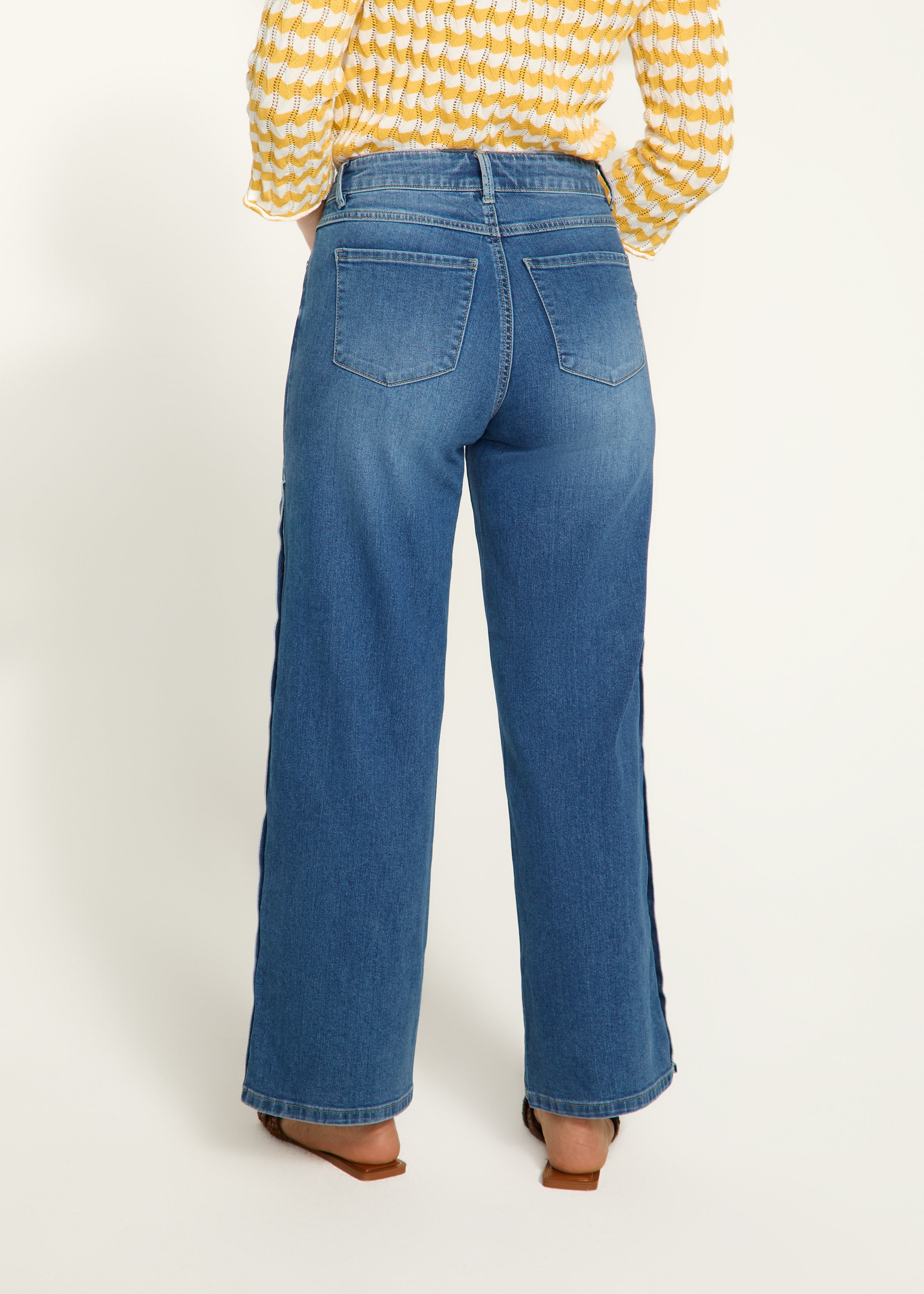 FDJ Olivia Wide Ankle - Medium Blue Clothing - Bottoms - Denim - Opening by French Dressing Jeans | Grace the Boutique