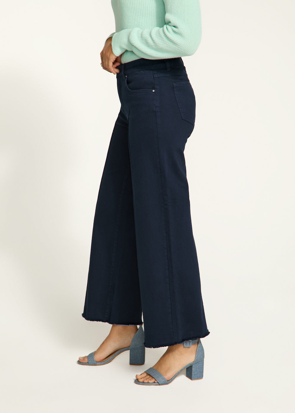 FDJ Olivia Wide Ankle - Navy Clothing - Bottoms - Denim - Opening by French Dressing Jeans | Grace the Boutique