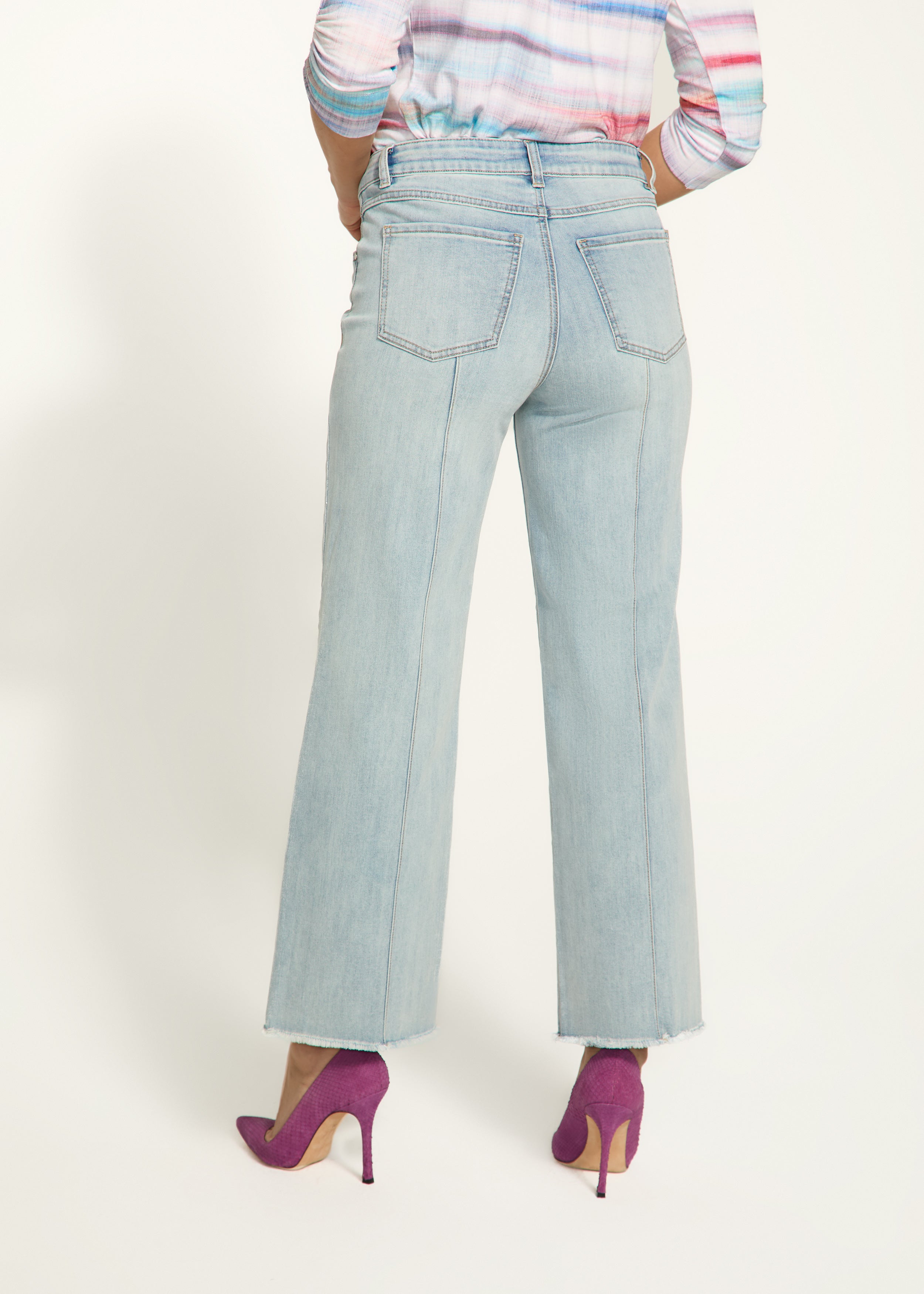 FDJ Olivia Wide Ankle - Pale Wash Clothing - Bottoms - Denim - Opening by French Dressing Jeans | Grace the Boutique