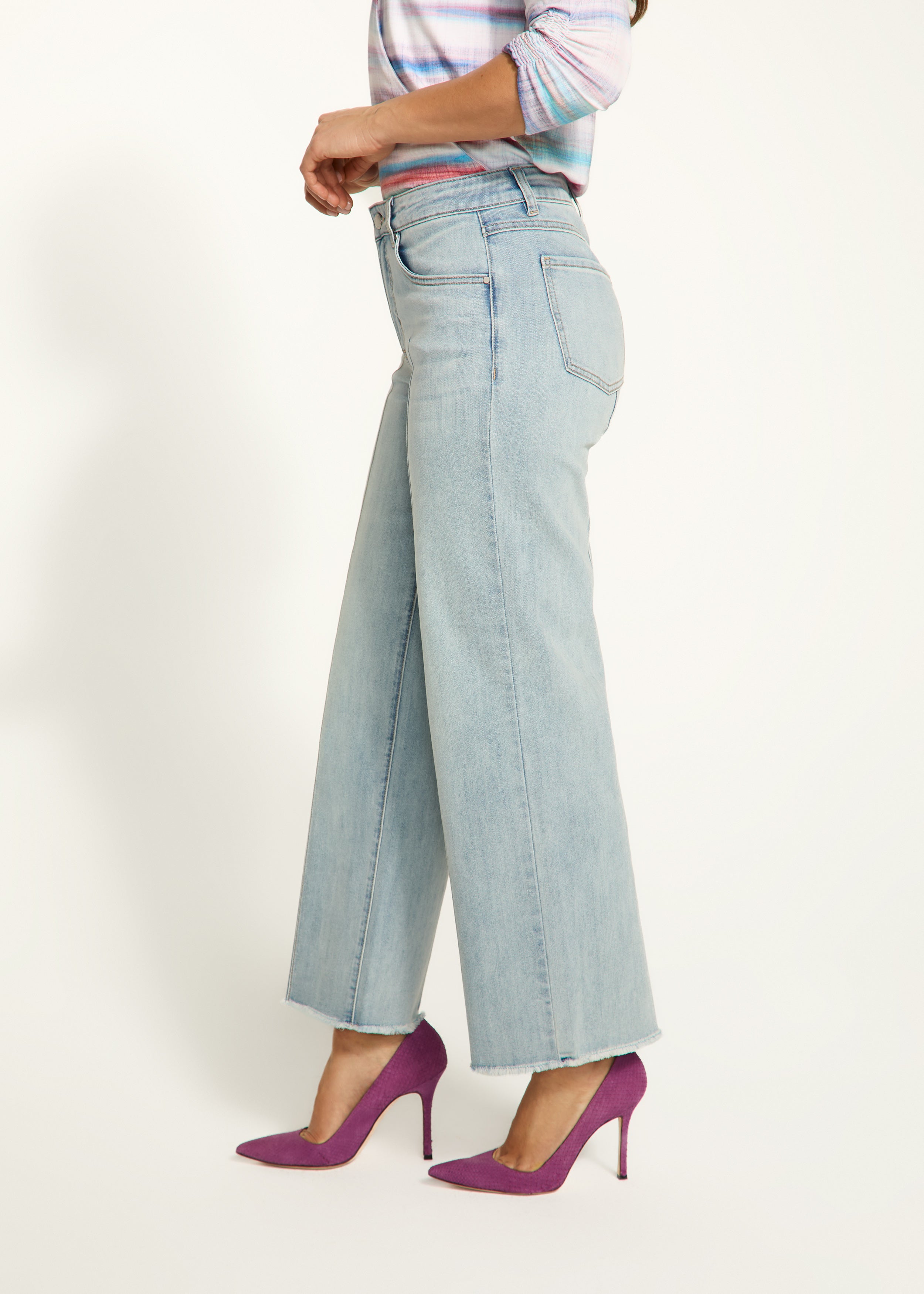 FDJ Olivia Wide Ankle - Pale Wash Clothing - Bottoms - Denim - Opening by French Dressing Jeans | Grace the Boutique