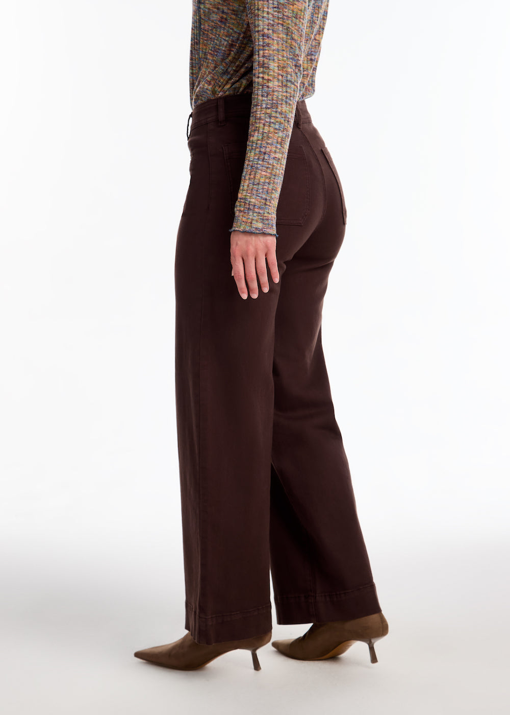 FDJ Olivia Wide Leg - Rich Brown Clothing - Bottoms - Pants - Casual by French Dressing Jeans | Grace the Boutique