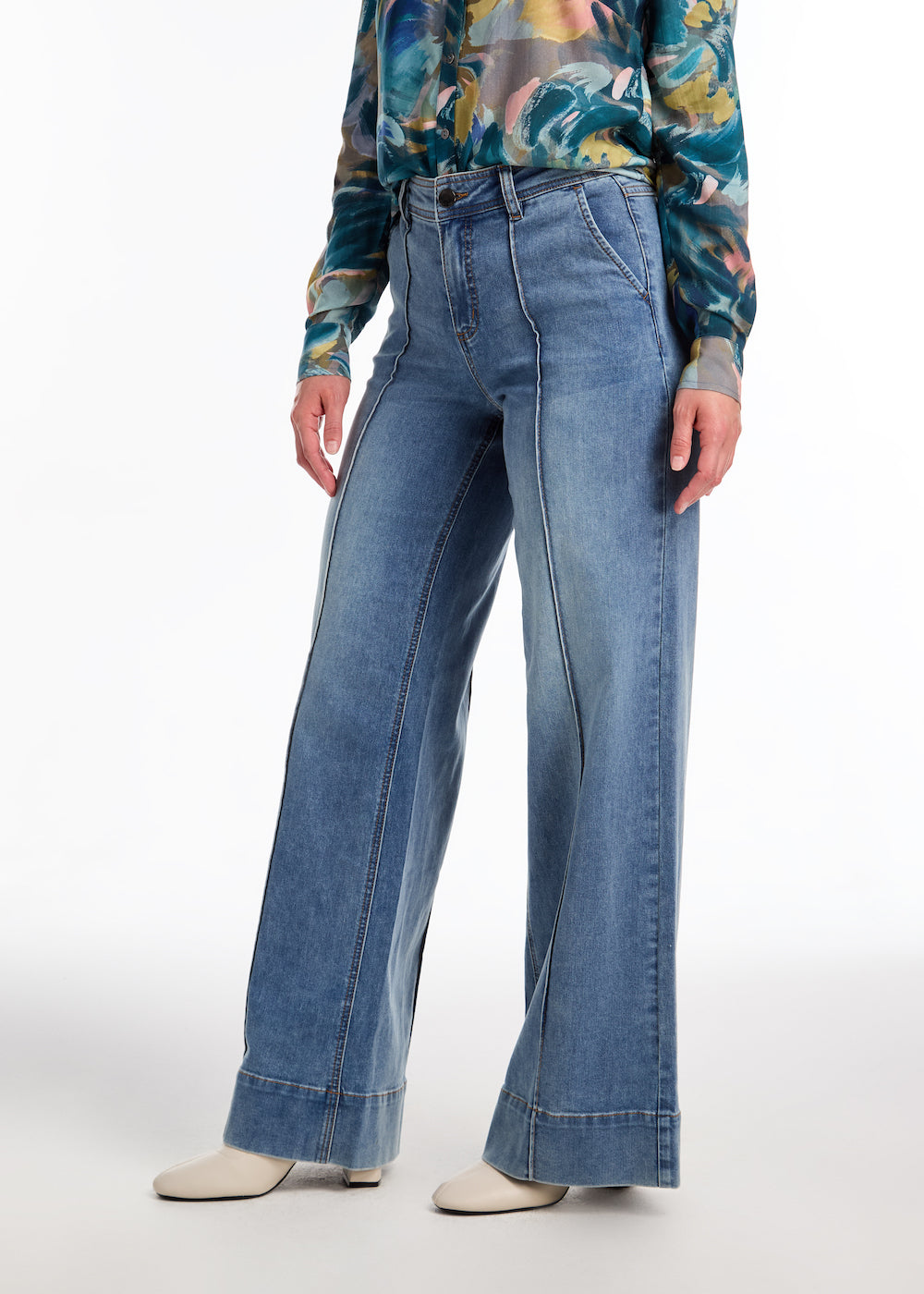 FDJ Olivia Wide Leg Trouser - Medium Clothing - Bottoms - Denim - Opening by French Dressing Jeans | Grace the Boutique