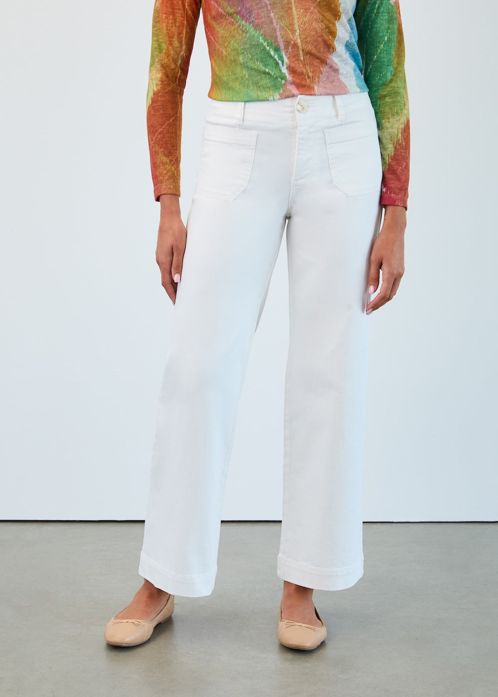 FDJ Olivia Wide Leg - Winter White