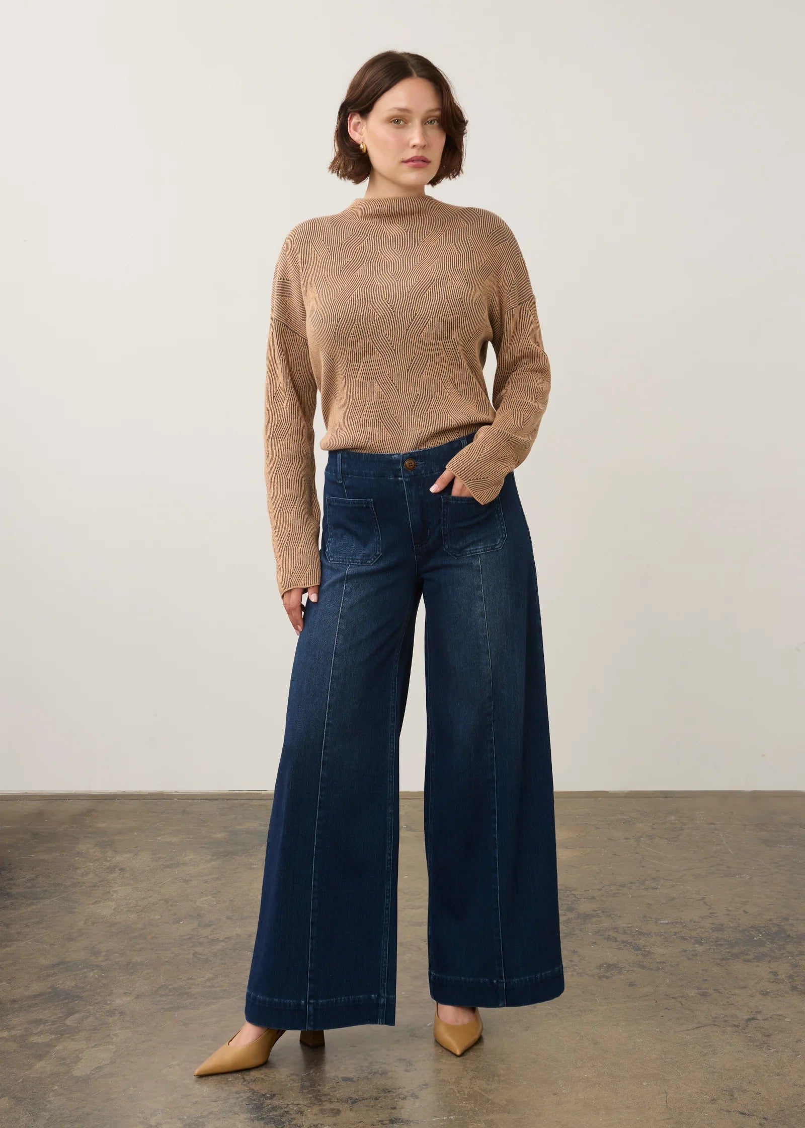FDJ Pull On Wide Leg - Dark