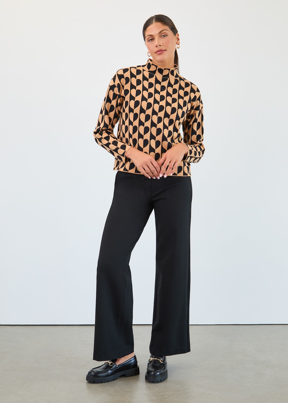 FDJ Pull-On Wide Leg Pant - Black