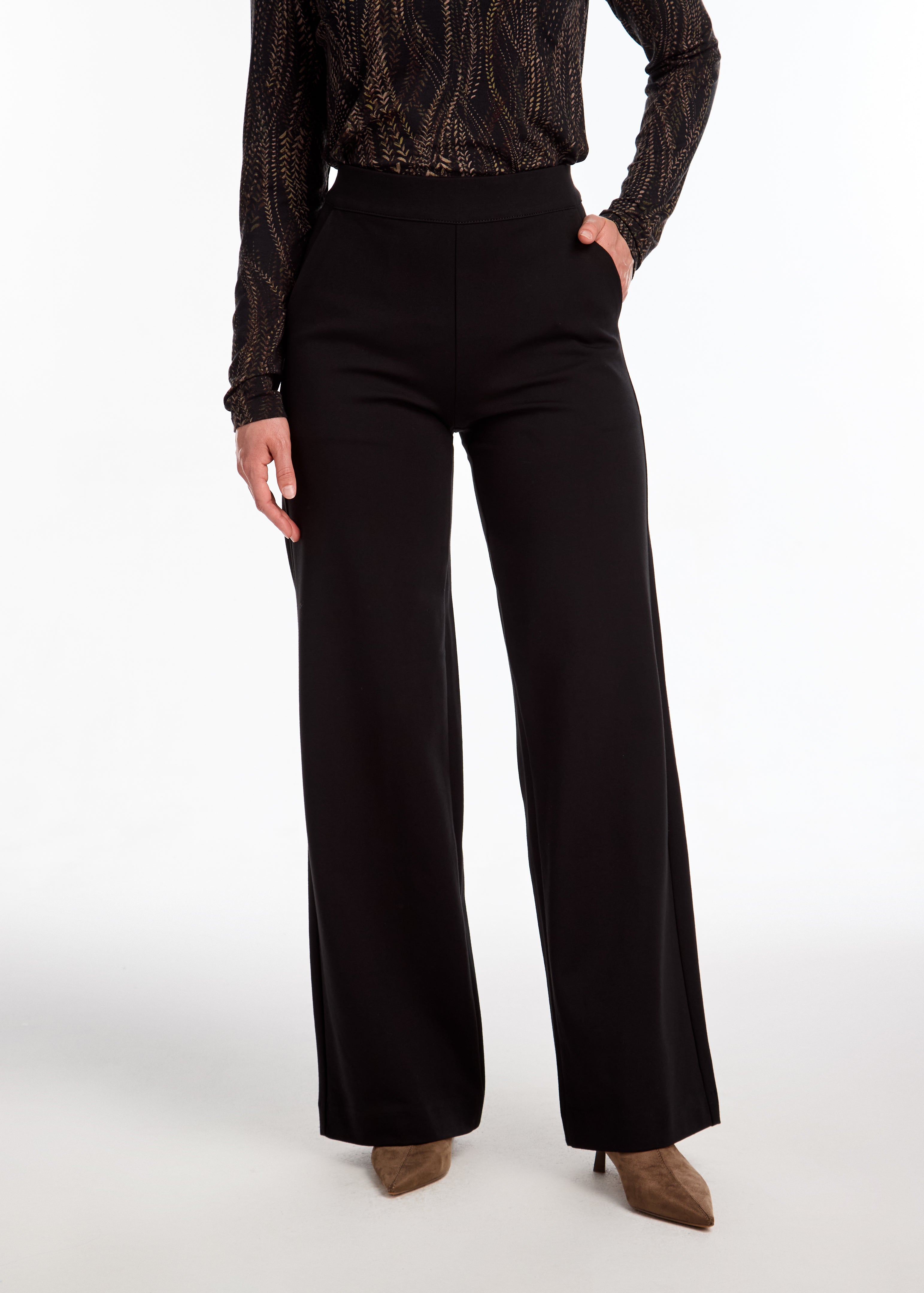 FDJ Pull-On Wide Leg Pant - Black Clothing - Bottoms - Pants - Dressy by French Dressing Jeans | Grace the Boutique