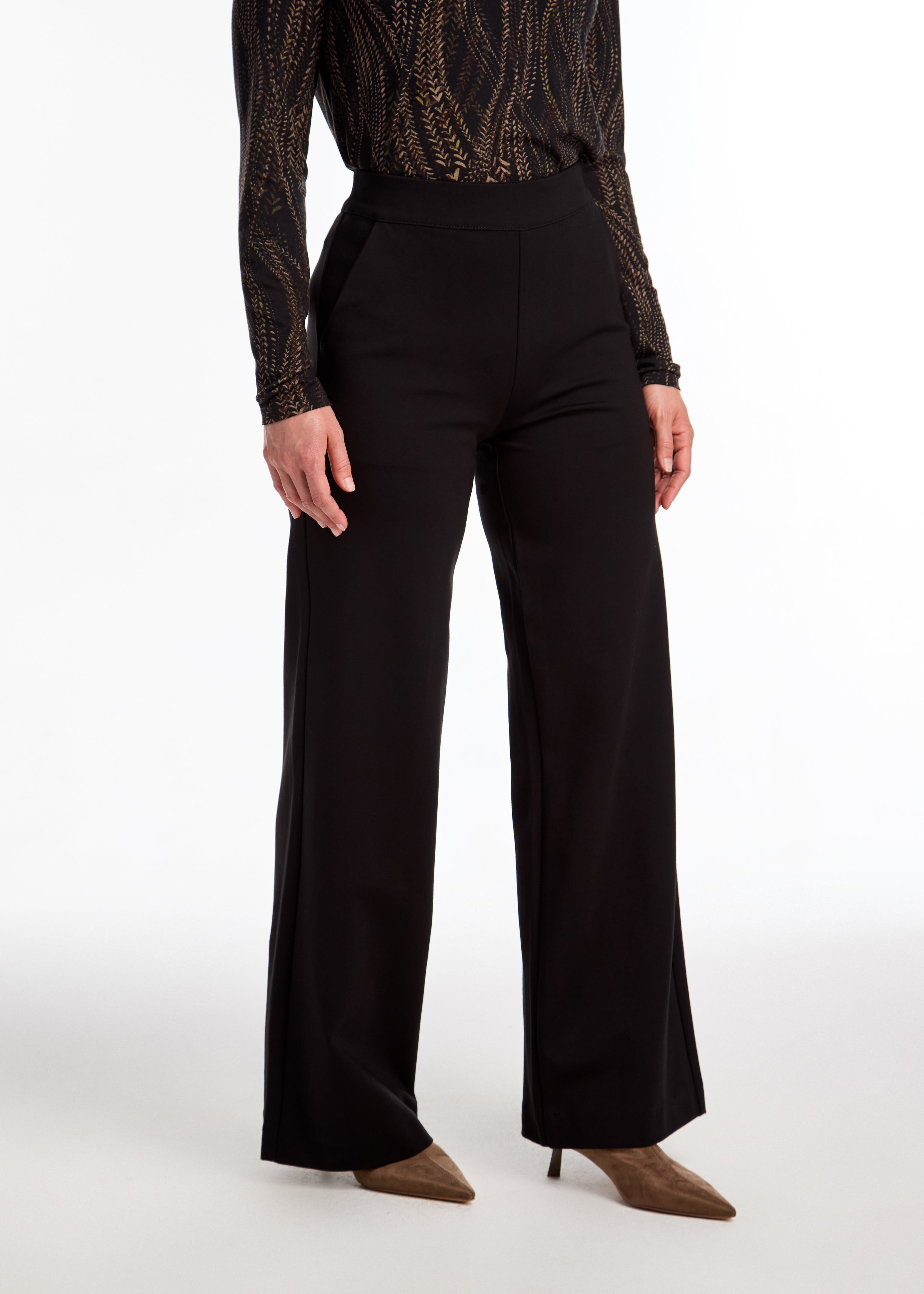 FDJ Pull-On Wide Leg Pant - Black Clothing - Bottoms - Pants - Dressy by French Dressing Jeans | Grace the Boutique