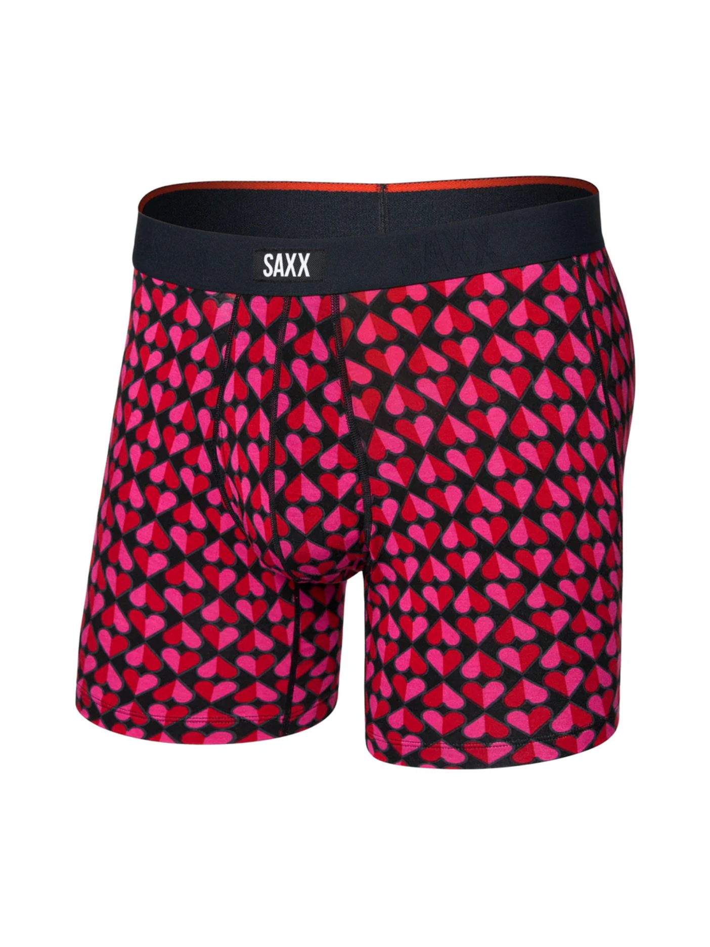 Saxx Vibe Xtra Boxer Brief Fly - Love Check Baby Black