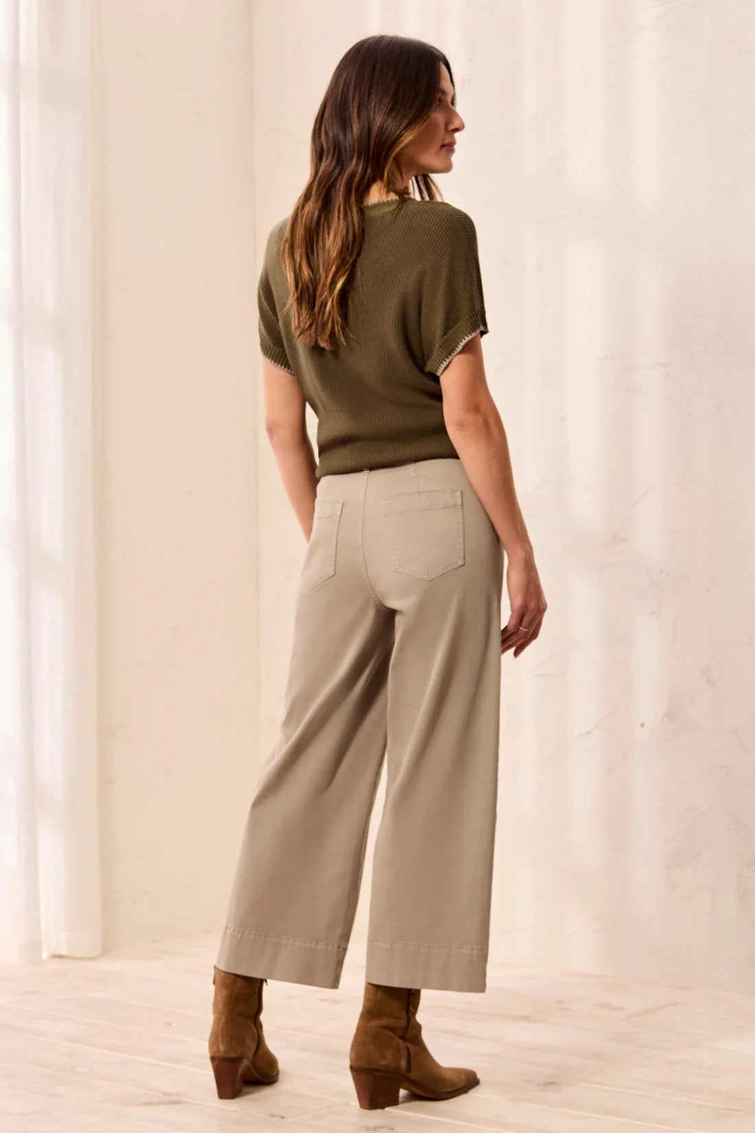 Tribal High Rise Cropped Palazzo Pant - Fossil