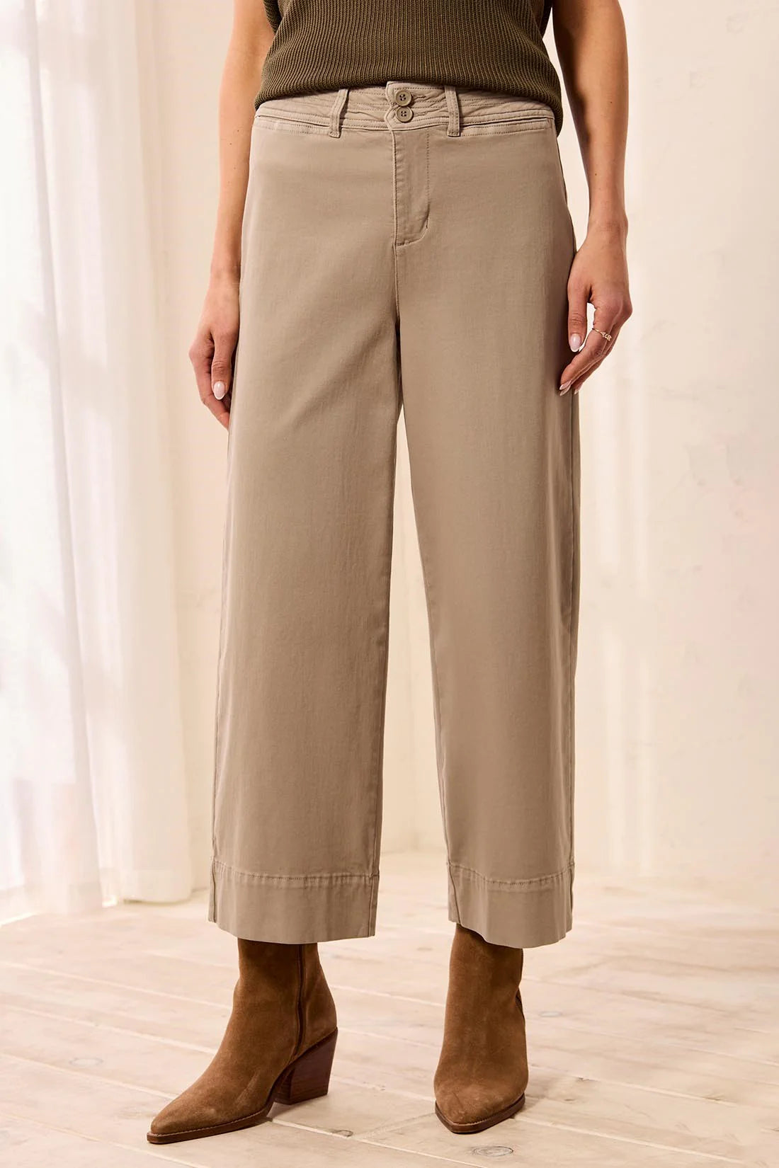 Tribal High Rise Cropped Palazzo Pant - Fossil