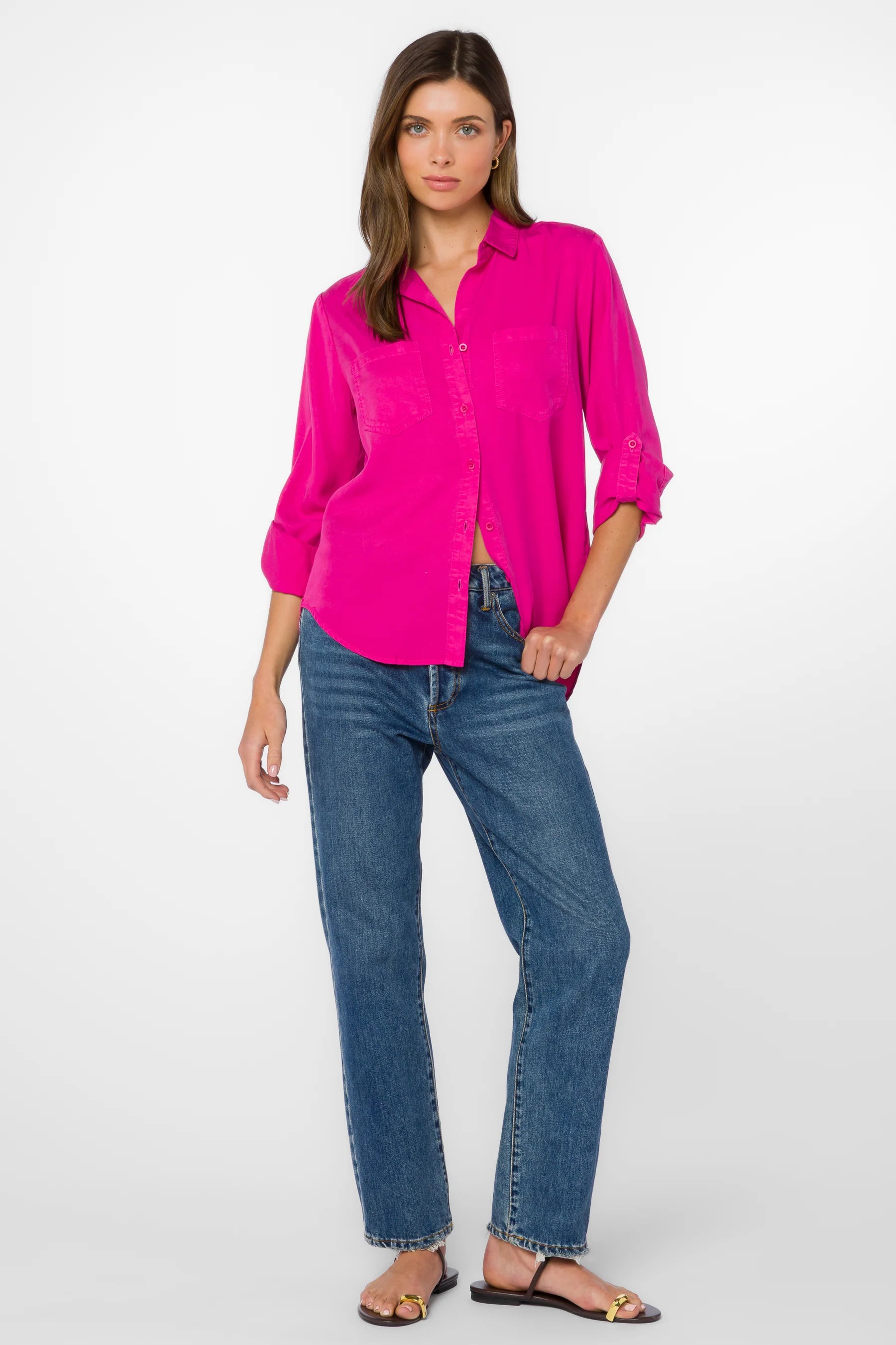 Velvet Heart Sirena Shirt - Fuchsia