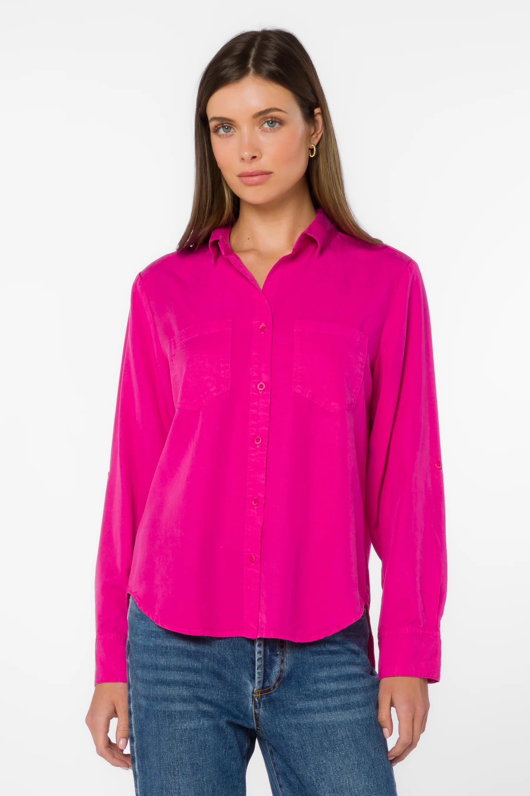 Velvet Heart Sirena Shirt - Fuchsia