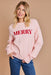 Gilli “Merry” Sweater - Blush-Red Clothing - Tops - Sweaters - Pullovers by Gilli | Grace the Boutique