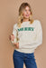 Gilli “Merry” Sweater - Ivory-Green Clothing - Tops - Sweaters - Pullovers by Gilli | Grace the Boutique