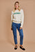 Gilli “Merry” Sweater - Ivory-Green Clothing - Tops - Sweaters - Pullovers by Gilli | Grace the Boutique