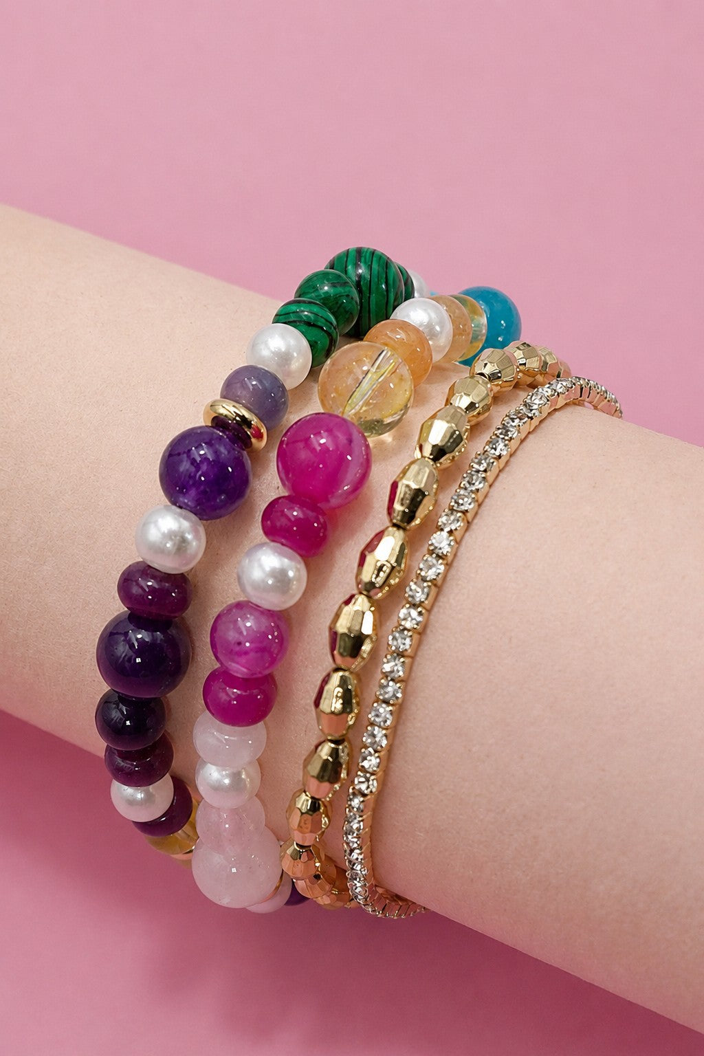 Glass Bead Bracelet - Multi