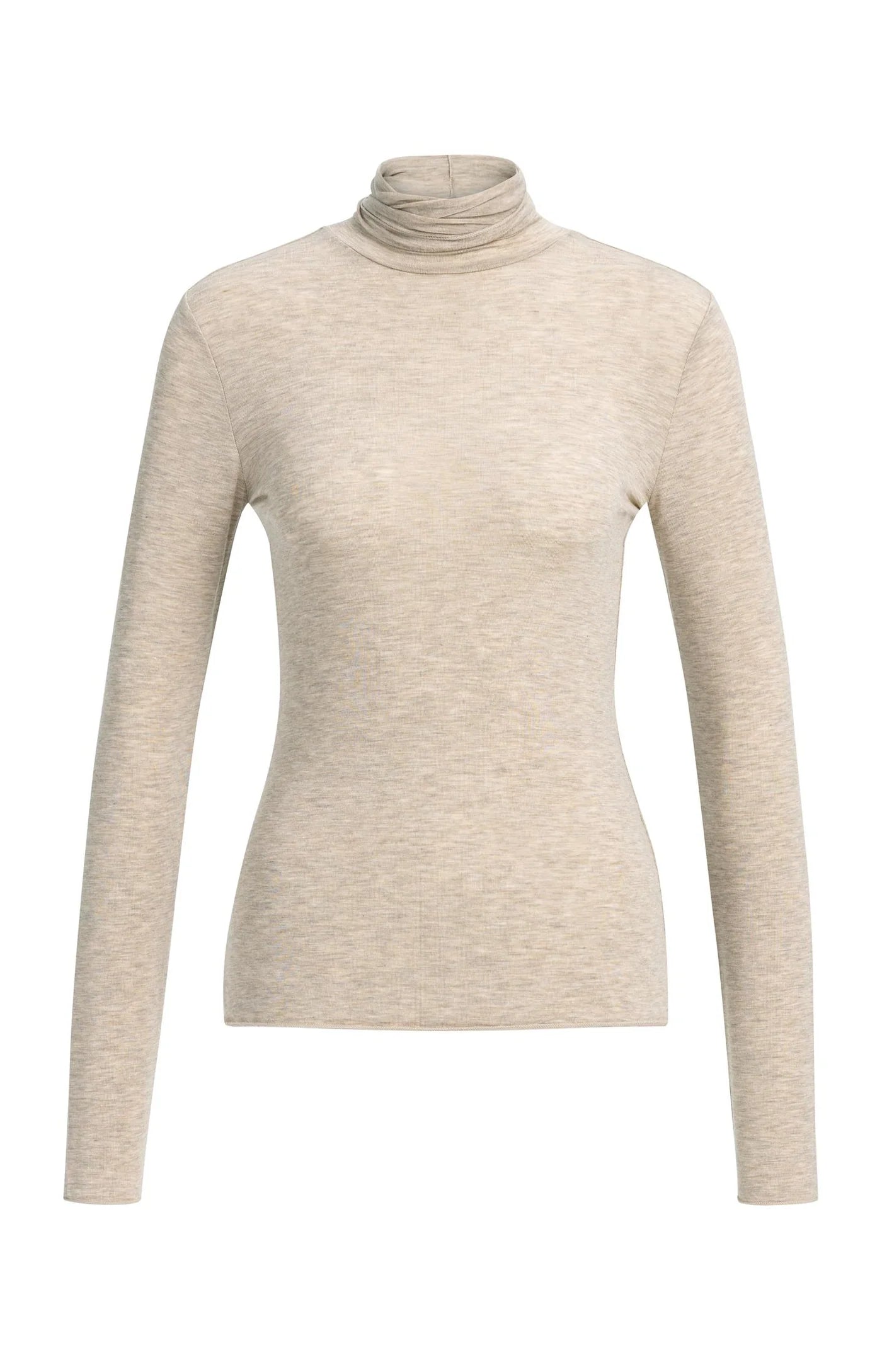 Yaya Thin Turtleneck - Beige