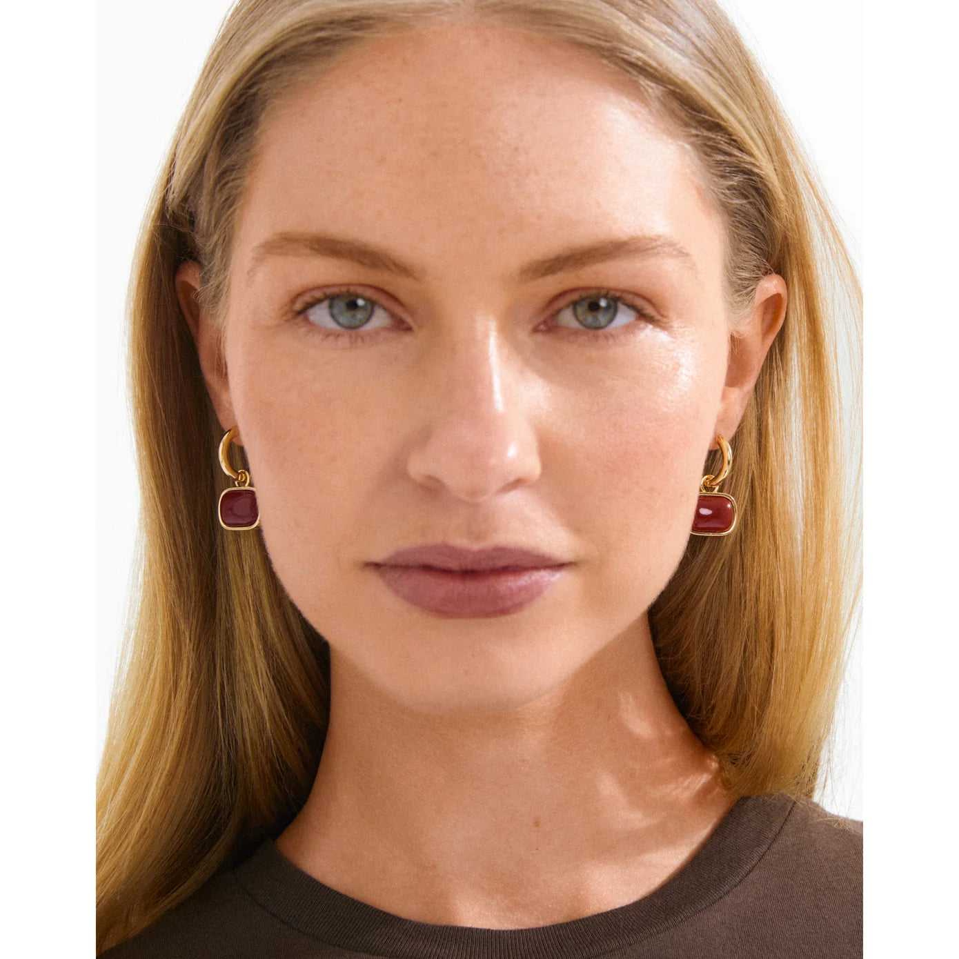 Pilgrim Now Earrings - Gold/Red