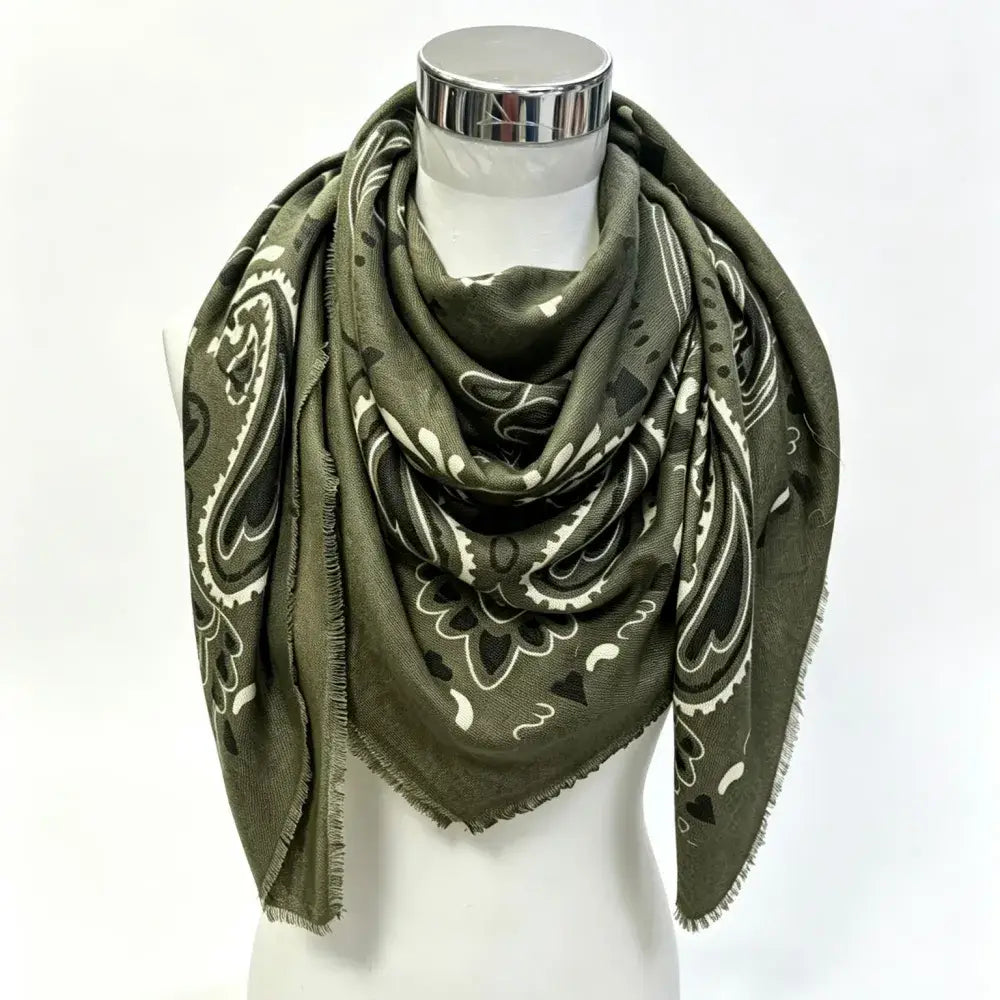 Lineta Bandana Scarf - Army Green