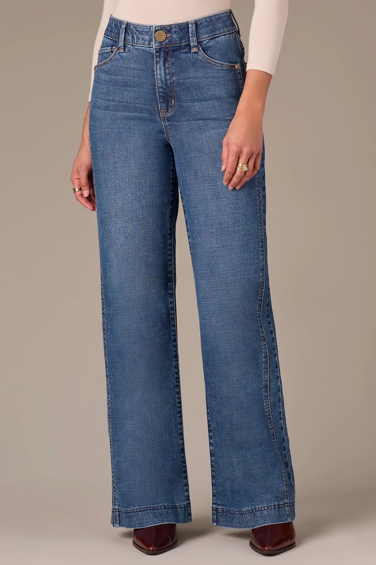 Wit & Wisdom Gracie Wide Leg - Mid Blue